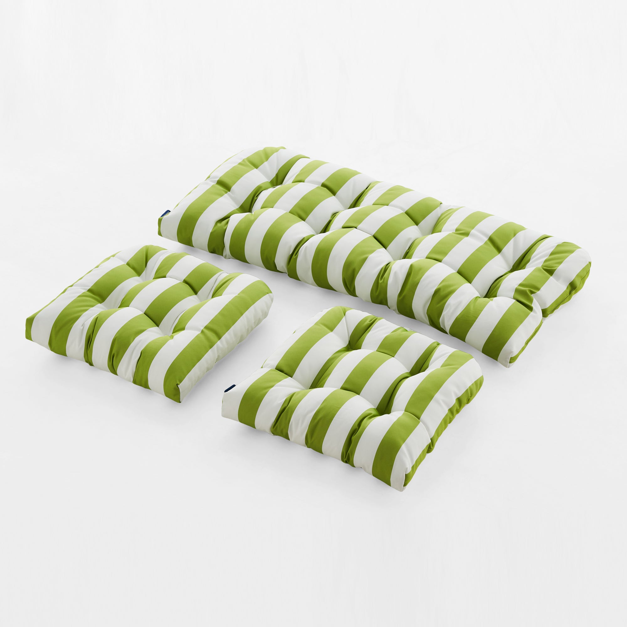 ARTPLAN Outdoor Chair Cushions,3 Piece Loveseat Outdoor Cushions Set,Tufted/Wicker Patio Cushion for Patio Furniture All Weather,44"x19"x5"