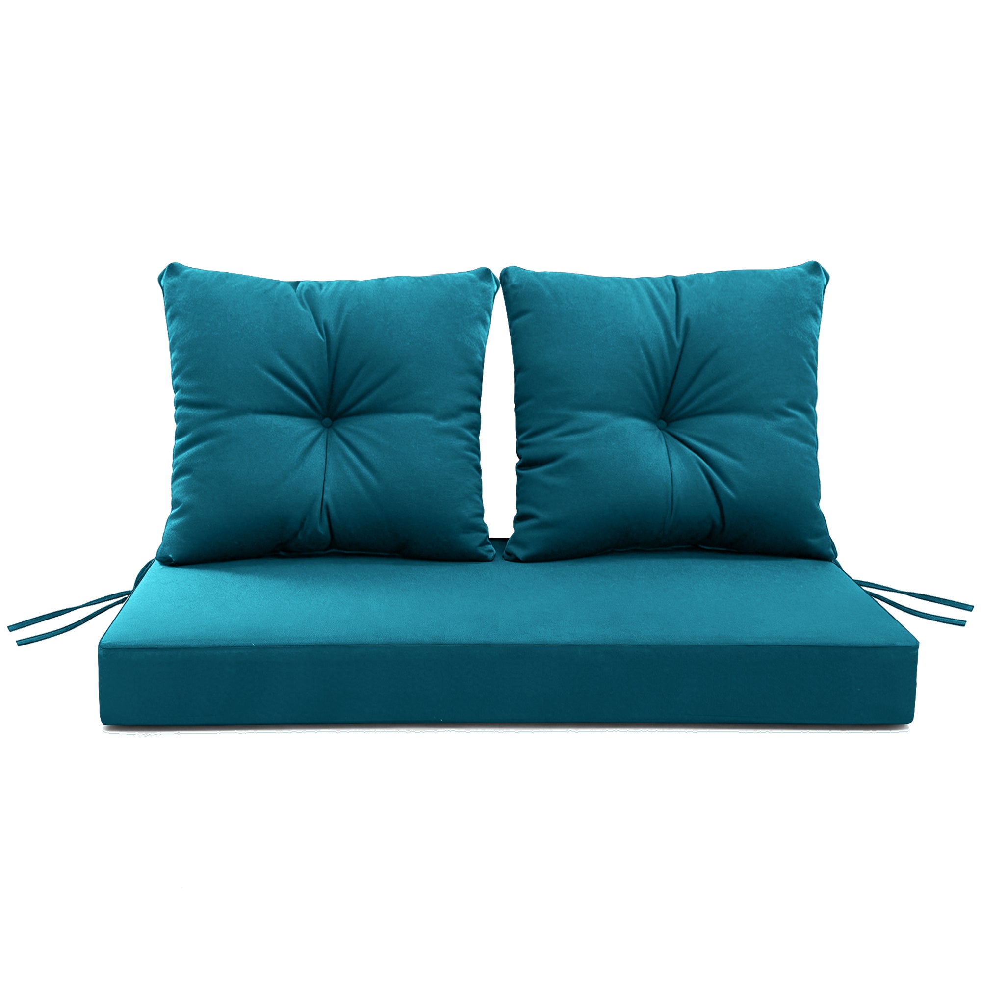 ARTPLAN Outdoor Loveseat Deep Seat Cushion Set, 46"x24"x4" Water Repellent Fade-Resistant Patio Cushions, Solution-Dyed Fabric with Removable Zipper Cover, High-Density Foam for Bench, Swing & Patio Furniture