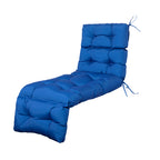 ARTPLAN Outdoor Chaise Lounge Cushion 72x22x4 inches, Floral Tufted Thick Replacement Cushion with Ties, All Weather Wicker Patio Furniture Cushion