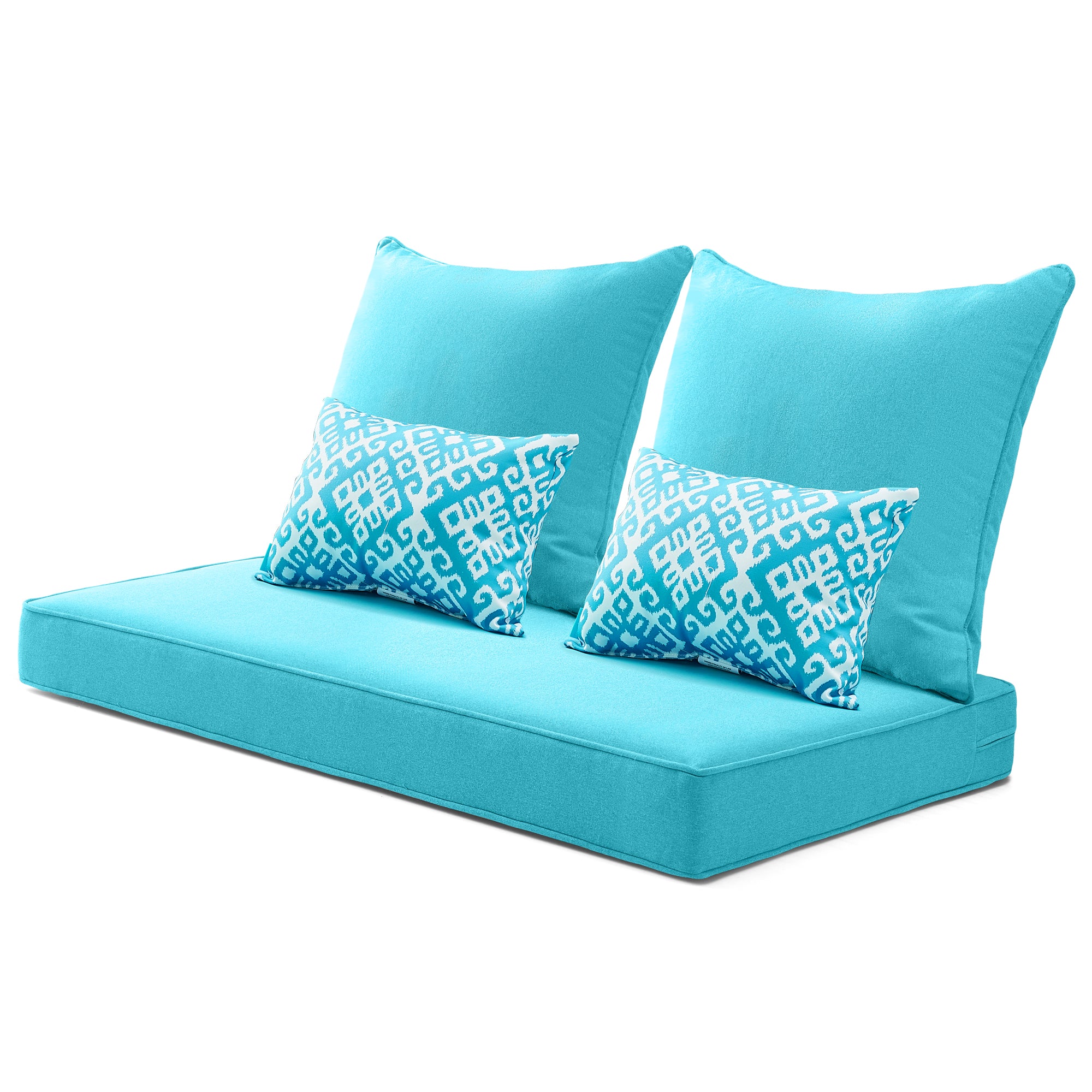 ARTPLAN Patio Bench Cushions Set of 5, Outdoor Sofa Cushions | All-Weather Fabric | Lumbar Support Pillows | Waterproof & Fade-Resistant for Sectionals