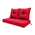 ARTPLAN Outdoor Loveseat Deep Seat Cushion Set, 46"x24"x4" Water Repellent Fade-Resistant Patio Cushions, Solution-Dyed Fabric with Removable Zipper Cover, High-Density Foam for Bench, Swing & Patio Furniture