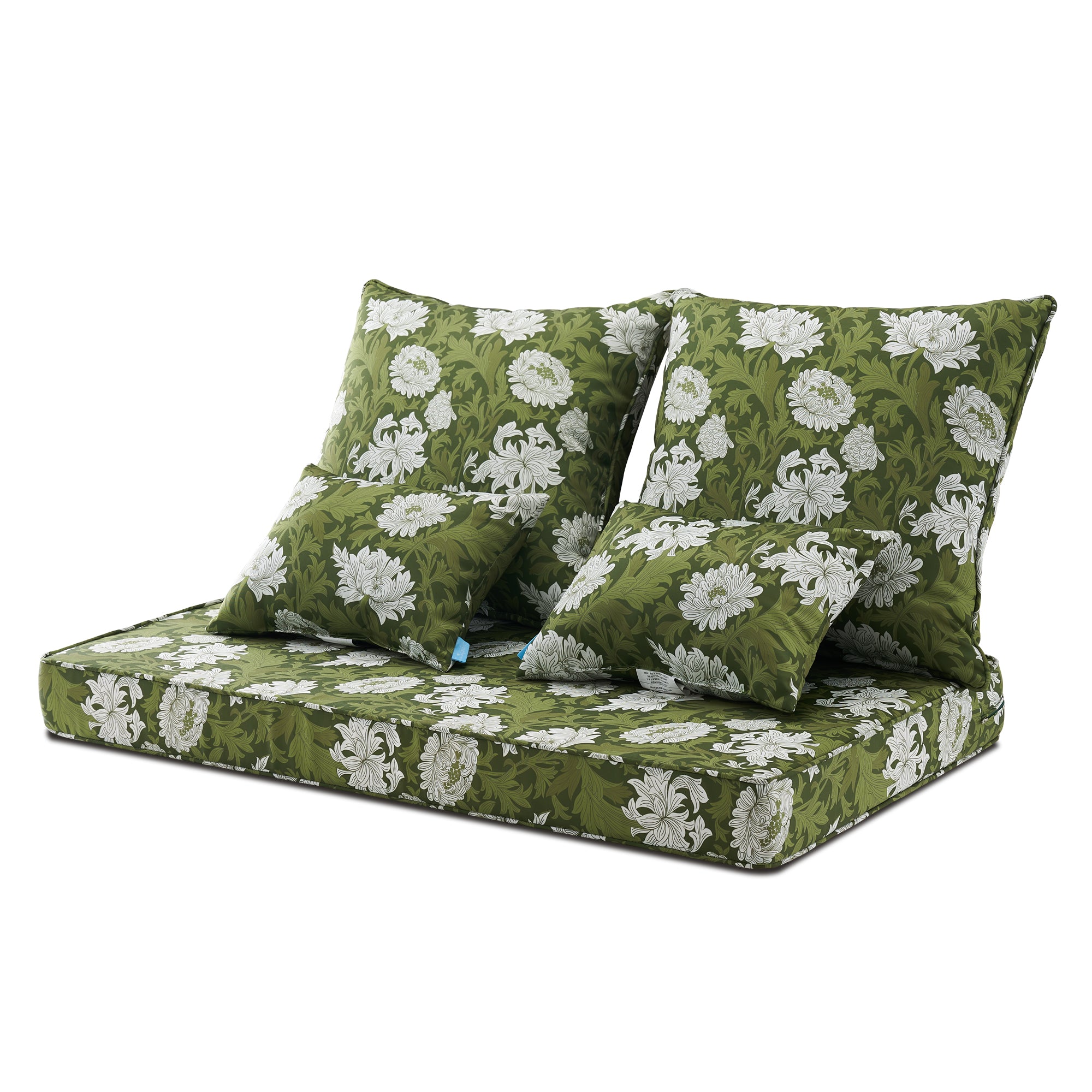 ARTPLAN Patio Bench Cushions Set of 5, Outdoor Sofa Cushions | All-Weather Fabric | Lumbar Support Pillows | Waterproof & Fade-Resistant for Sectionals