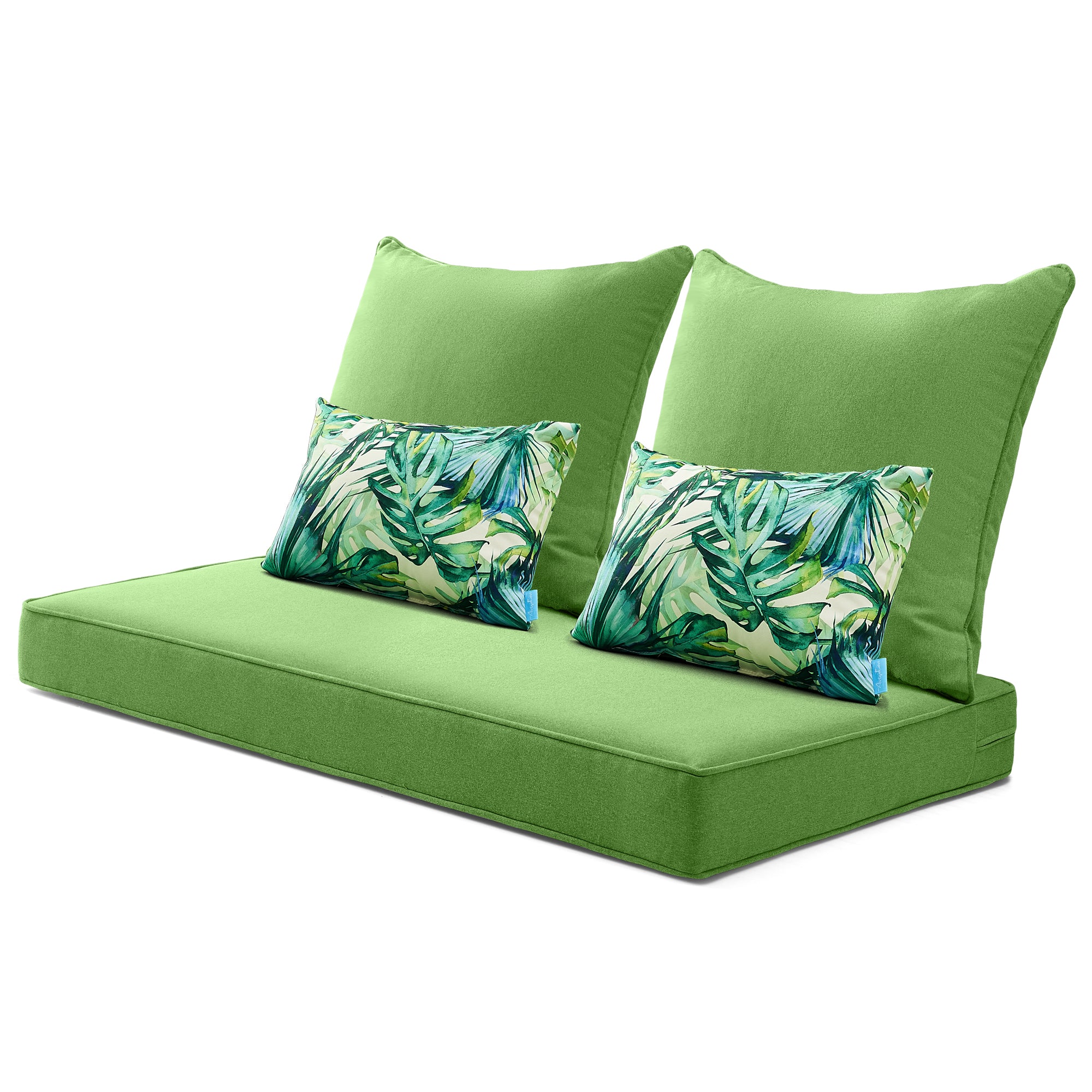 ARTPLAN Patio Bench Cushions Set of 5, Outdoor Sofa Cushions | All-Weather Fabric | Lumbar Support Pillows | Waterproof & Fade-Resistant for Sectionals