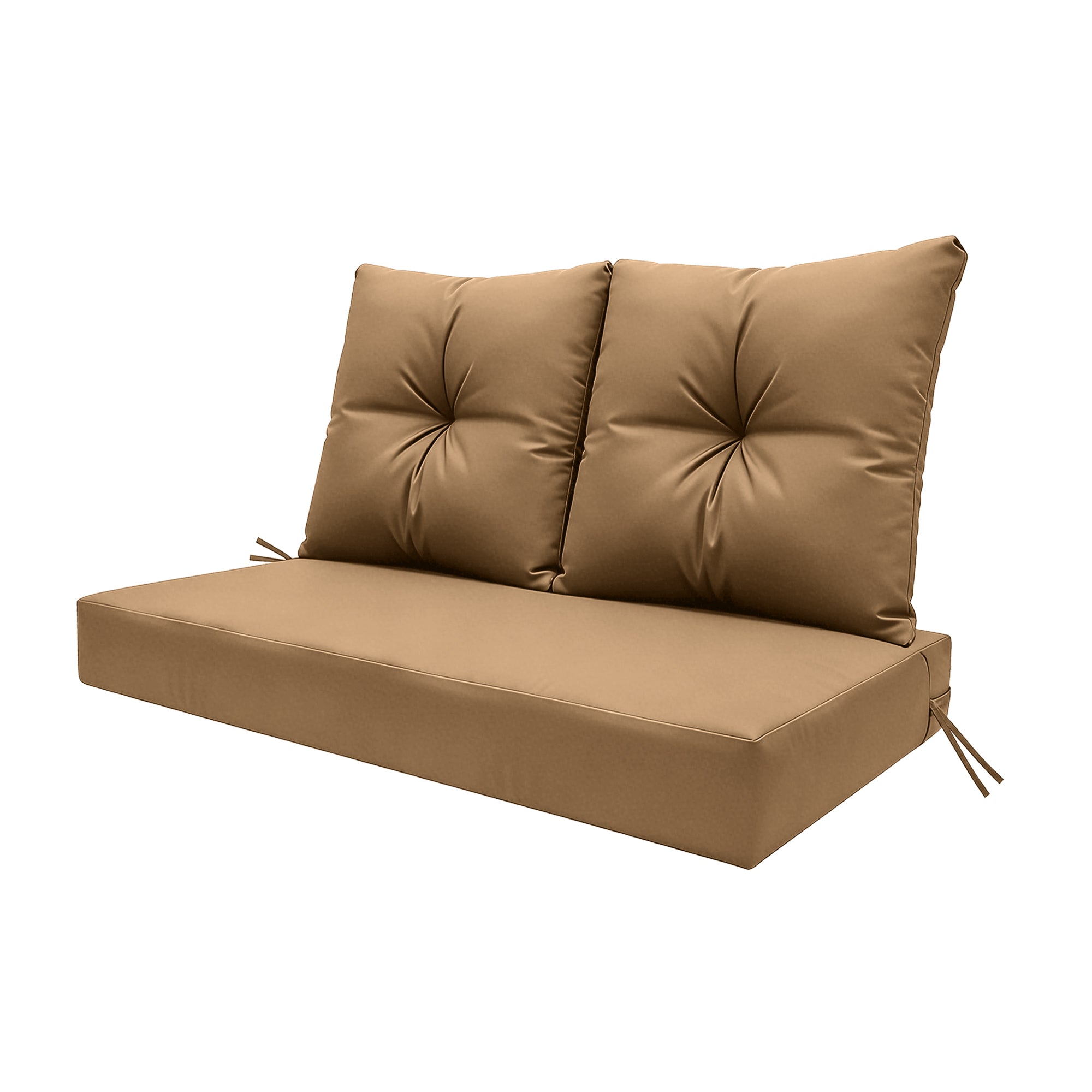 ARTPLAN Outdoor Loveseat Deep Seat Cushion Set, 46"x24"x4" Water Repellent Fade-Resistant Patio Cushions, Solution-Dyed Fabric with Removable Zipper Cover, High-Density Foam for Bench, Swing & Patio Furniture