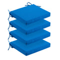 Outdoor Chair Cushions for Patio Furniture, Waterproof Outdoor Cushions, Round Corner Patio Chair Cushions Set of 4 with Ties,17"x16"x2"