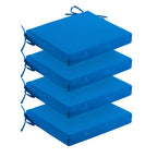 Outdoor Chair Cushions for Patio Furniture, Waterproof Outdoor Cushions, Round Corner Patio Chair Cushions Set of 4 with Ties,17"x16"x2"