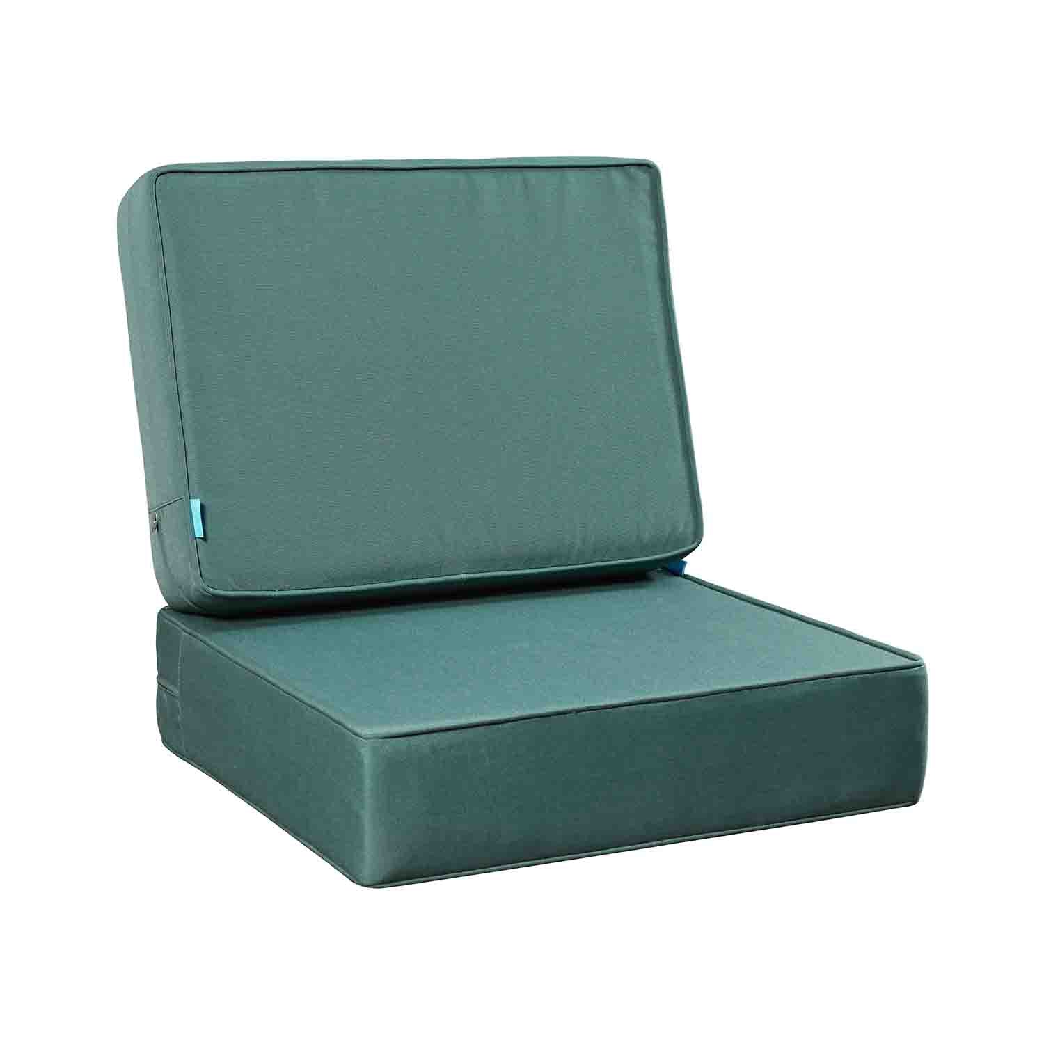 ARTPLAN Outdoor Cushions for Patio Furniture, 24x24x6" Thick Seat Cushion Set, Fade Resistant, Deep Seat Bottom and Back Cushion with Removable Cover