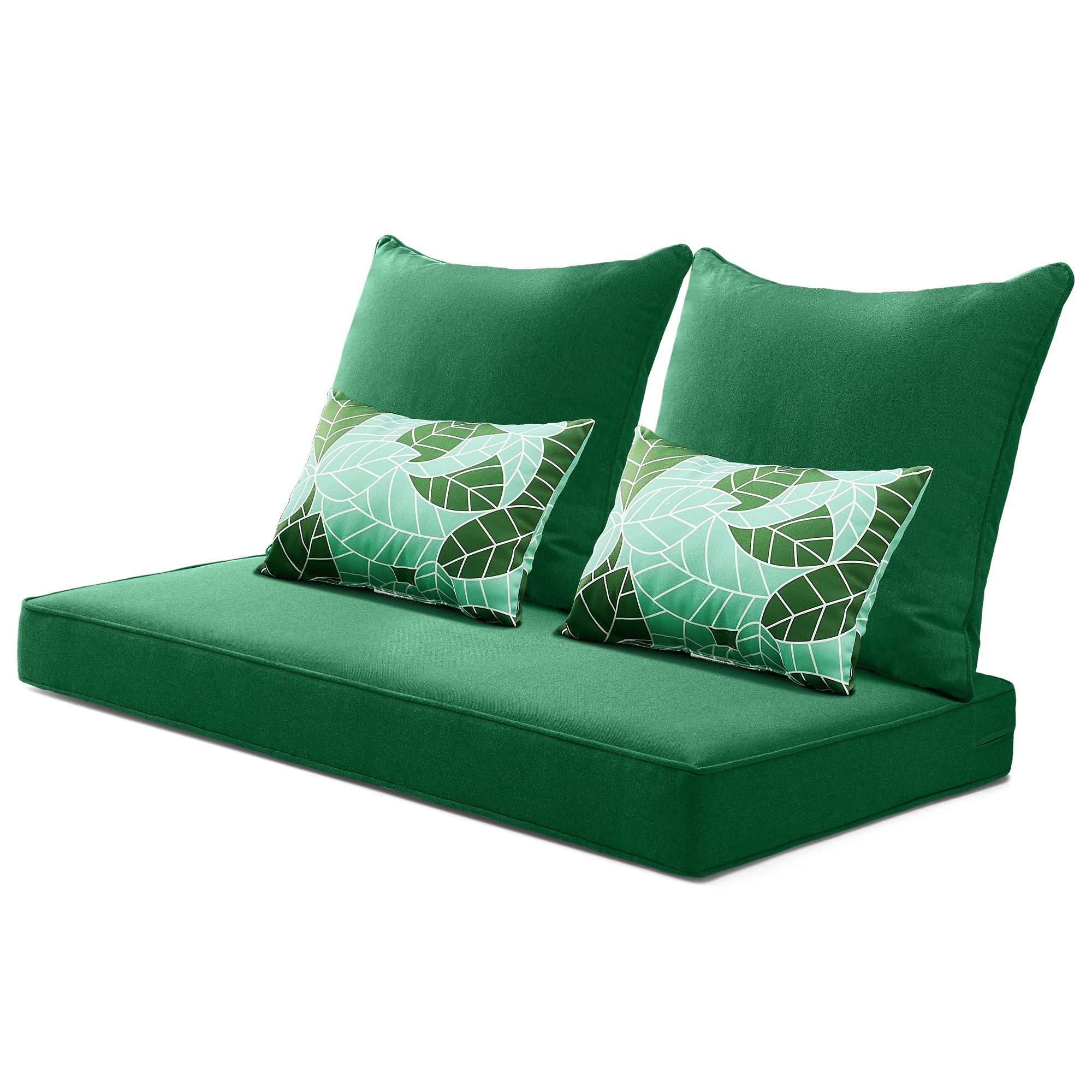 ARTPLAN Patio Bench Cushions Set of 5, Outdoor Sofa Cushions | All-Weather Fabric | Lumbar Support Pillows | Waterproof & Fade-Resistant for Sectionals