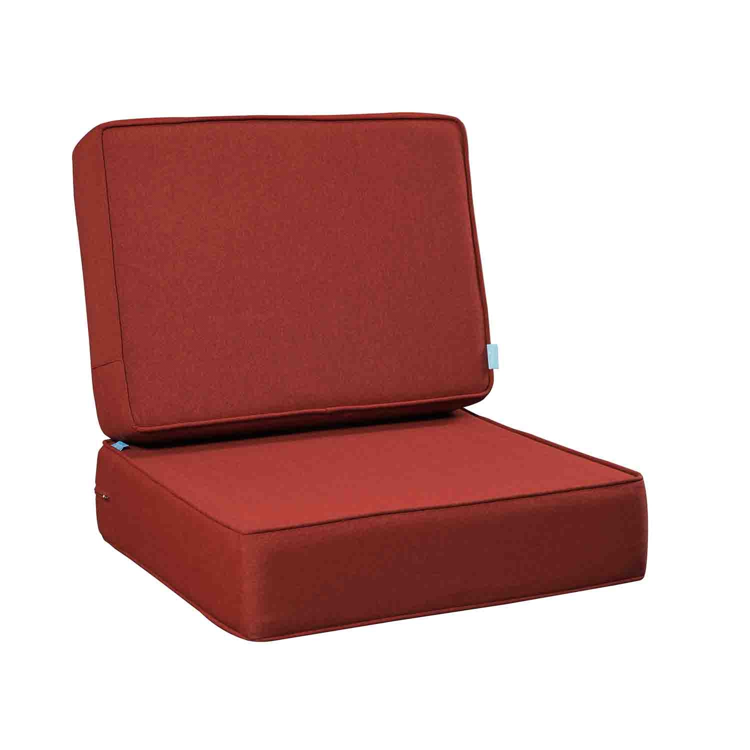ARTPLAN Outdoor Cushions for Patio Furniture, 24x24x6" Thick Seat Cushion Set, Fade Resistant, Deep Seat Bottom and Back Cushion with Removable Cover
