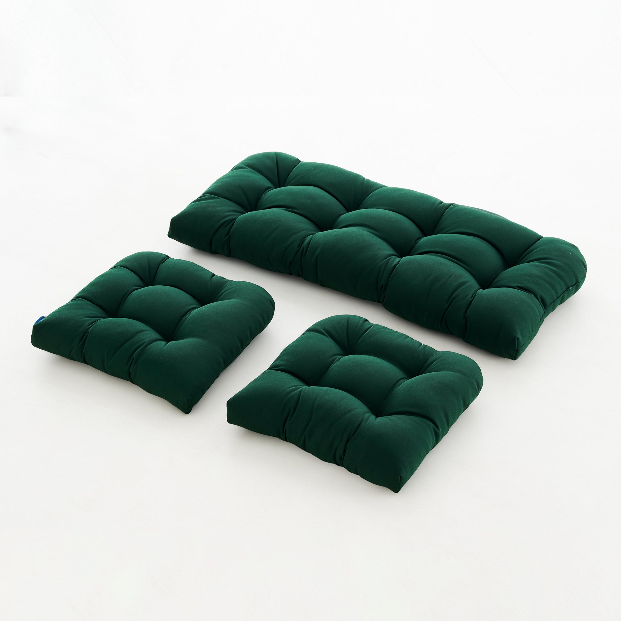 ARTPLAN Outdoor Chair Cushions,3 Piece Loveseat Outdoor Cushions Set,Tufted/Wicker Patio Cushion for Patio Furniture All Weather,44"x19"x5"