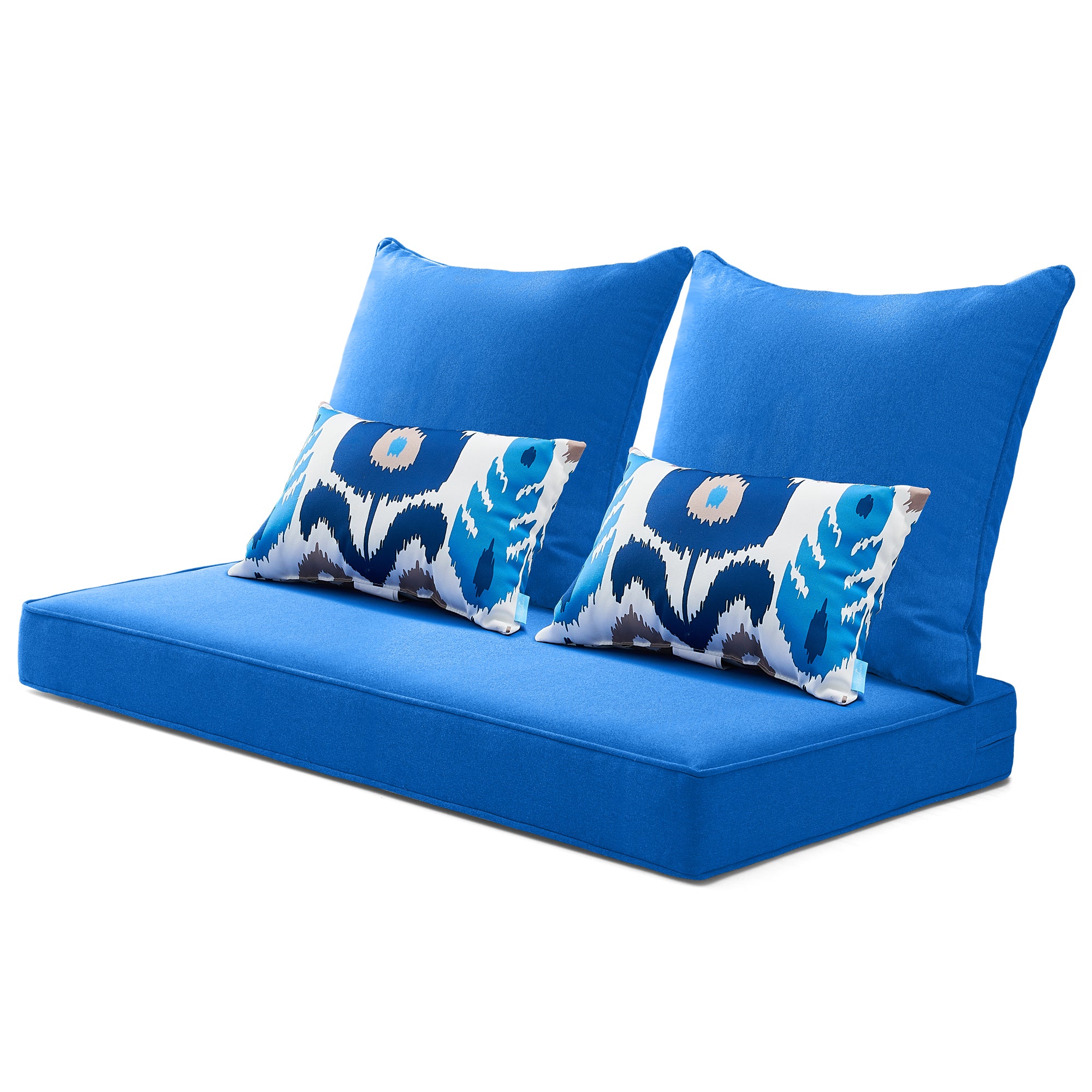 ARTPLAN Patio Bench Cushions Set of 5, Outdoor Sofa Cushions | All-Weather Fabric | Lumbar Support Pillows | Waterproof & Fade-Resistant for Sectionals