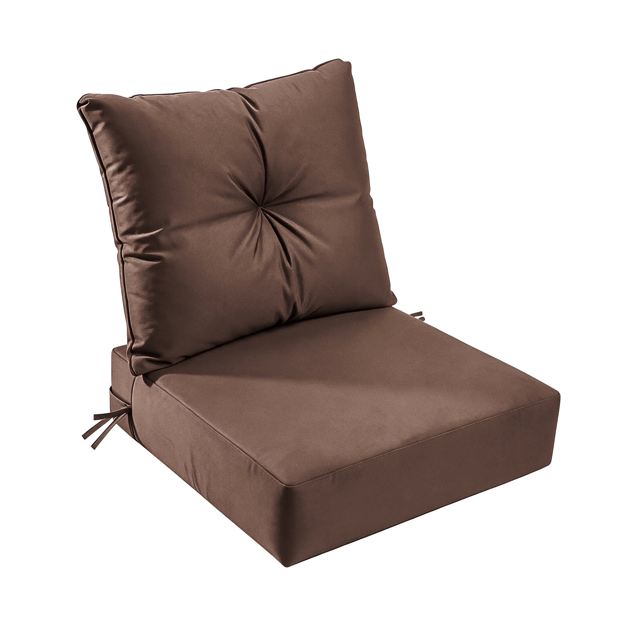 Outdoor Seat Cushion Set  24"W x 24"D x 4"T Waterproof & Fade Resistant Patio Furniture Cushions with Removable Zipper Cover, High-Resilience Foam for Chair Sofa Couch