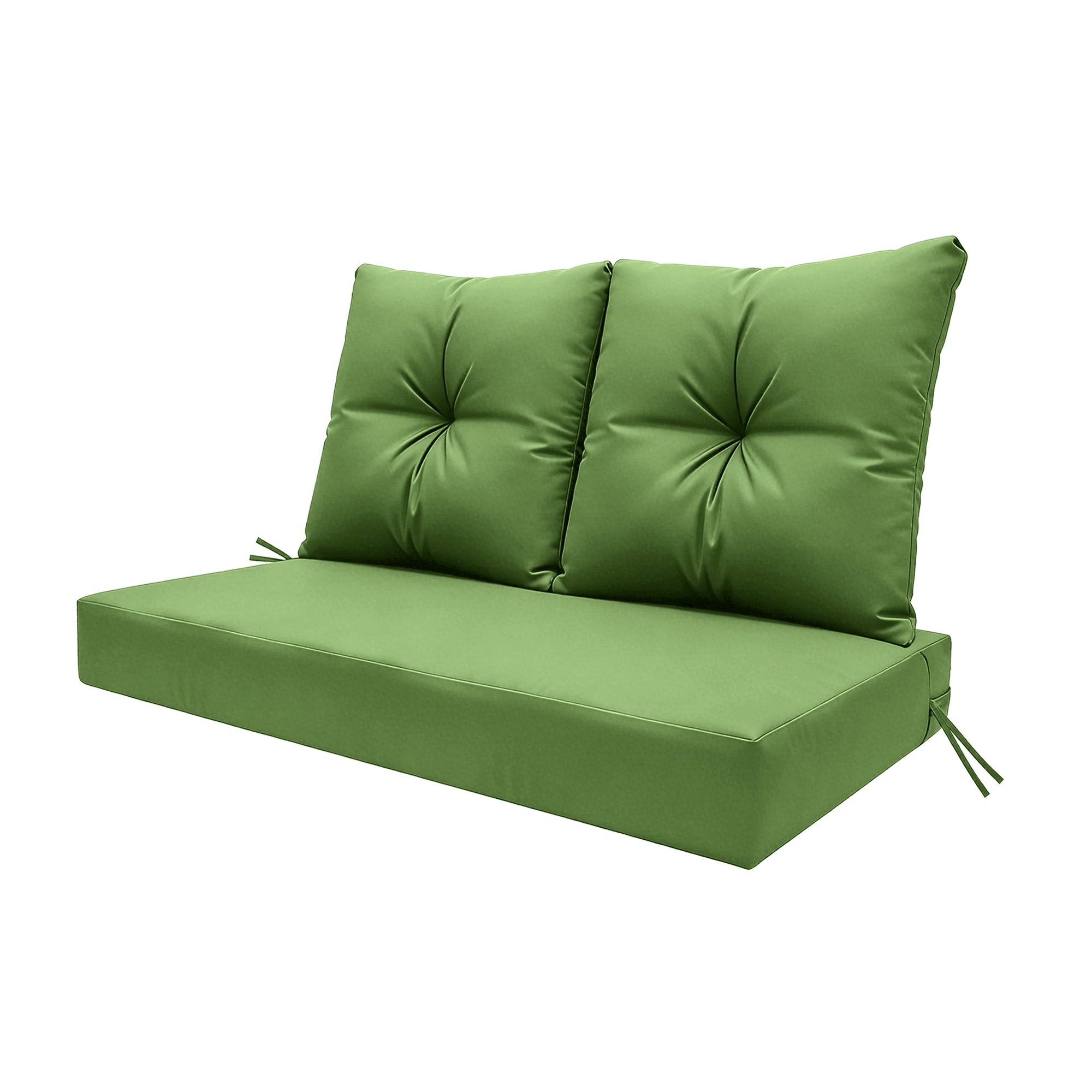 ARTPLAN Outdoor Loveseat Deep Seat Cushion Set, 46"x24"x4" Water Repellent Fade-Resistant Patio Cushions, Solution-Dyed Fabric with Removable Zipper Cover, High-Density Foam for Bench, Swing & Patio Furniture