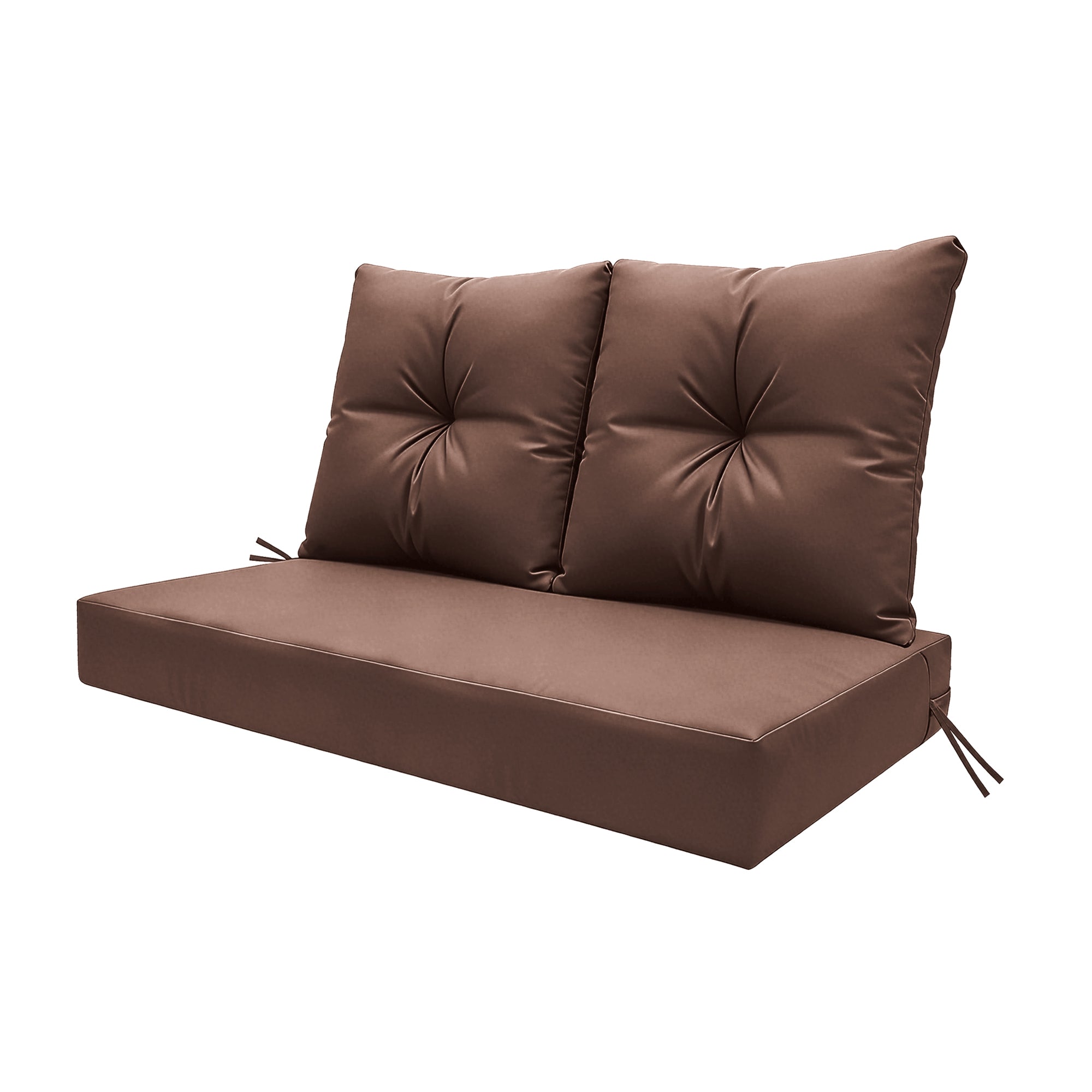ARTPLAN Outdoor Loveseat Deep Seat Cushion Set, 46"x24"x4" Water Repellent Fade-Resistant Patio Cushions, Solution-Dyed Fabric with Removable Zipper Cover, High-Density Foam for Bench, Swing & Patio Furniture