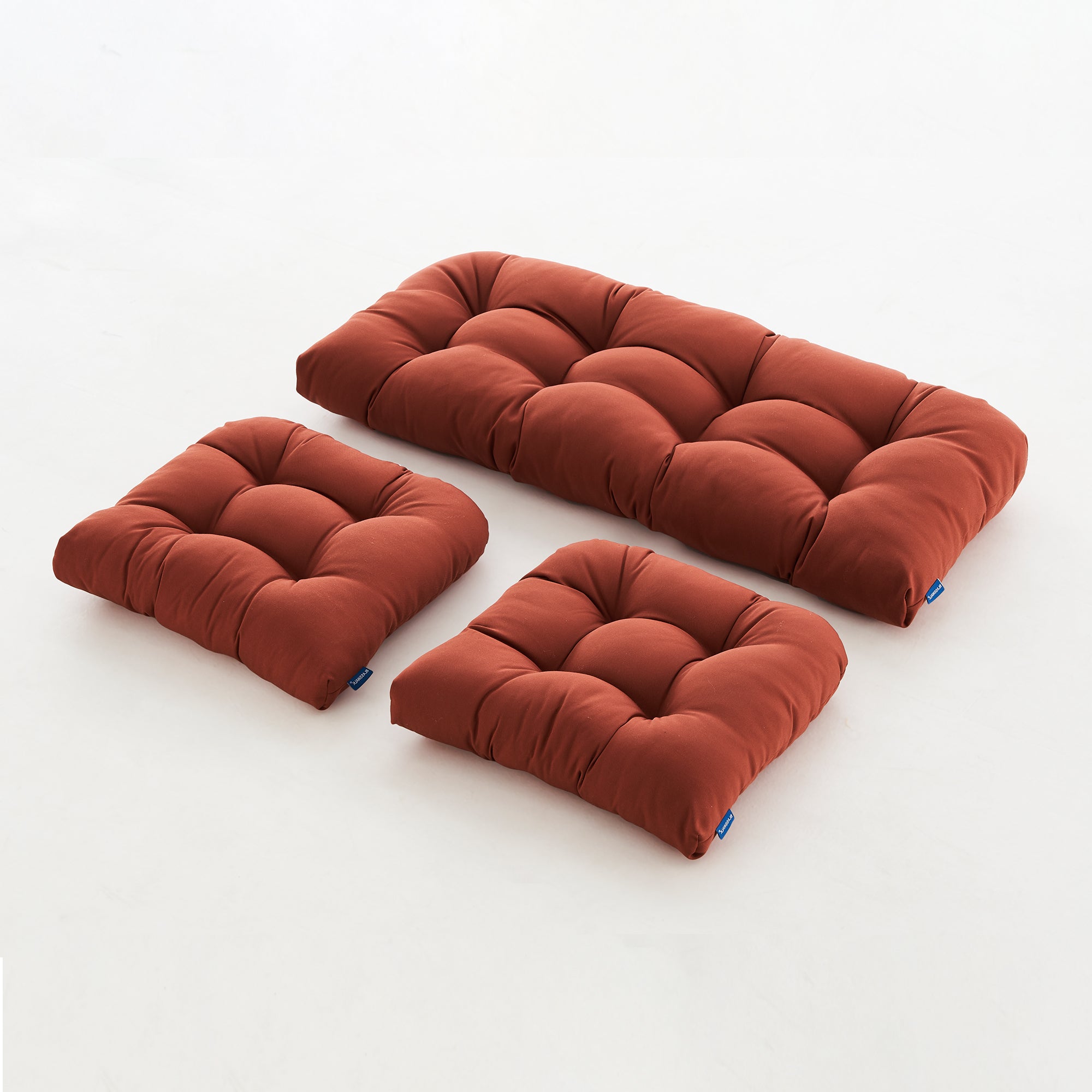 ARTPLAN Outdoor Chair Cushions,3 Piece Loveseat Outdoor Cushions Set,Tufted/Wicker Patio Cushion for Patio Furniture All Weather,44"x19"x5"