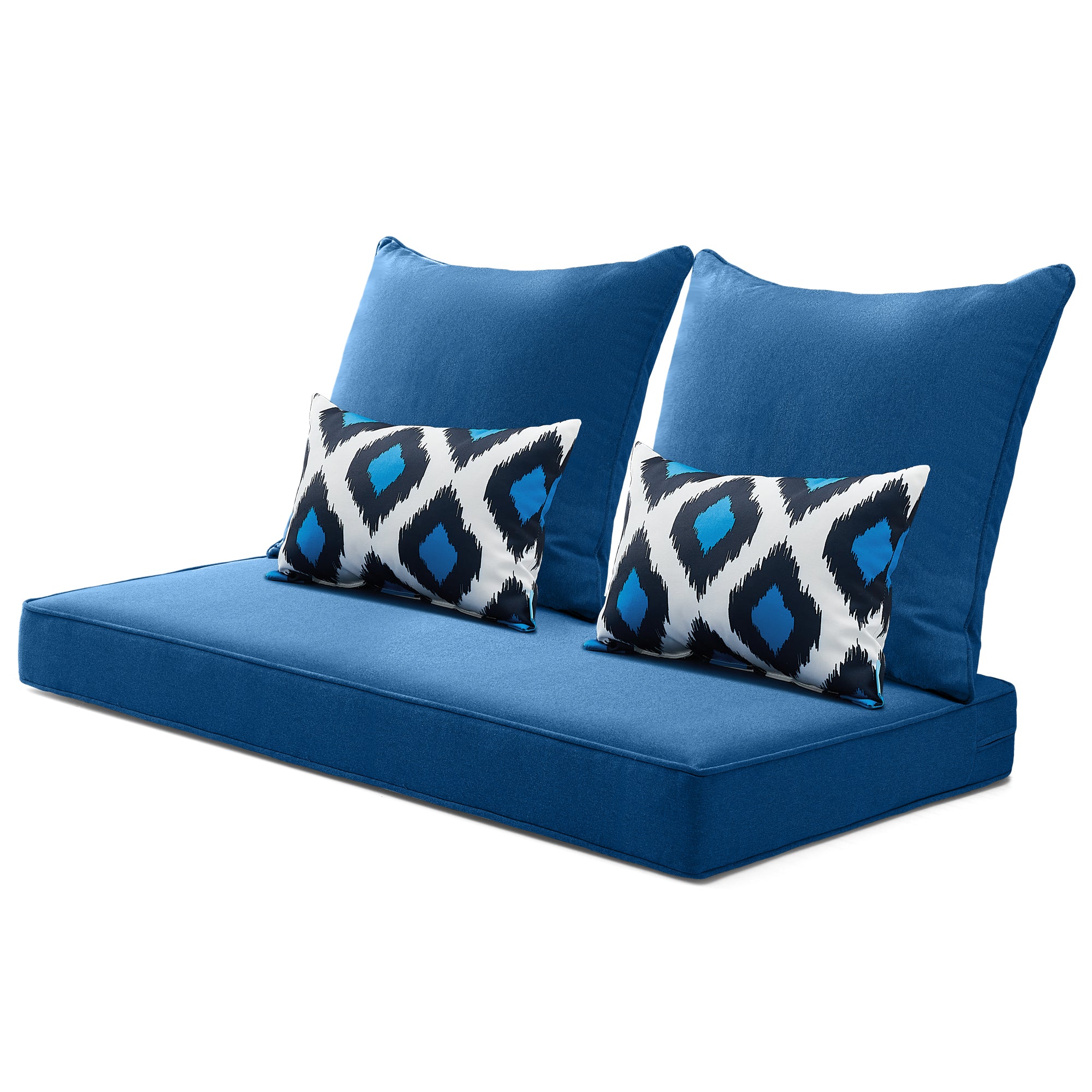 ARTPLAN Patio Bench Cushions Set of 5, Outdoor Sofa Cushions | All-Weather Fabric | Lumbar Support Pillows | Waterproof & Fade-Resistant for Sectionals