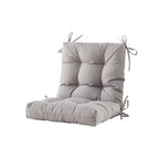 ARTPLAN Outdoor Chair Cushions,40"x20"x4",Low BackTufted Thick Outdoor Wicker Lawn Seat Cushion with Ties for Patio Furniture