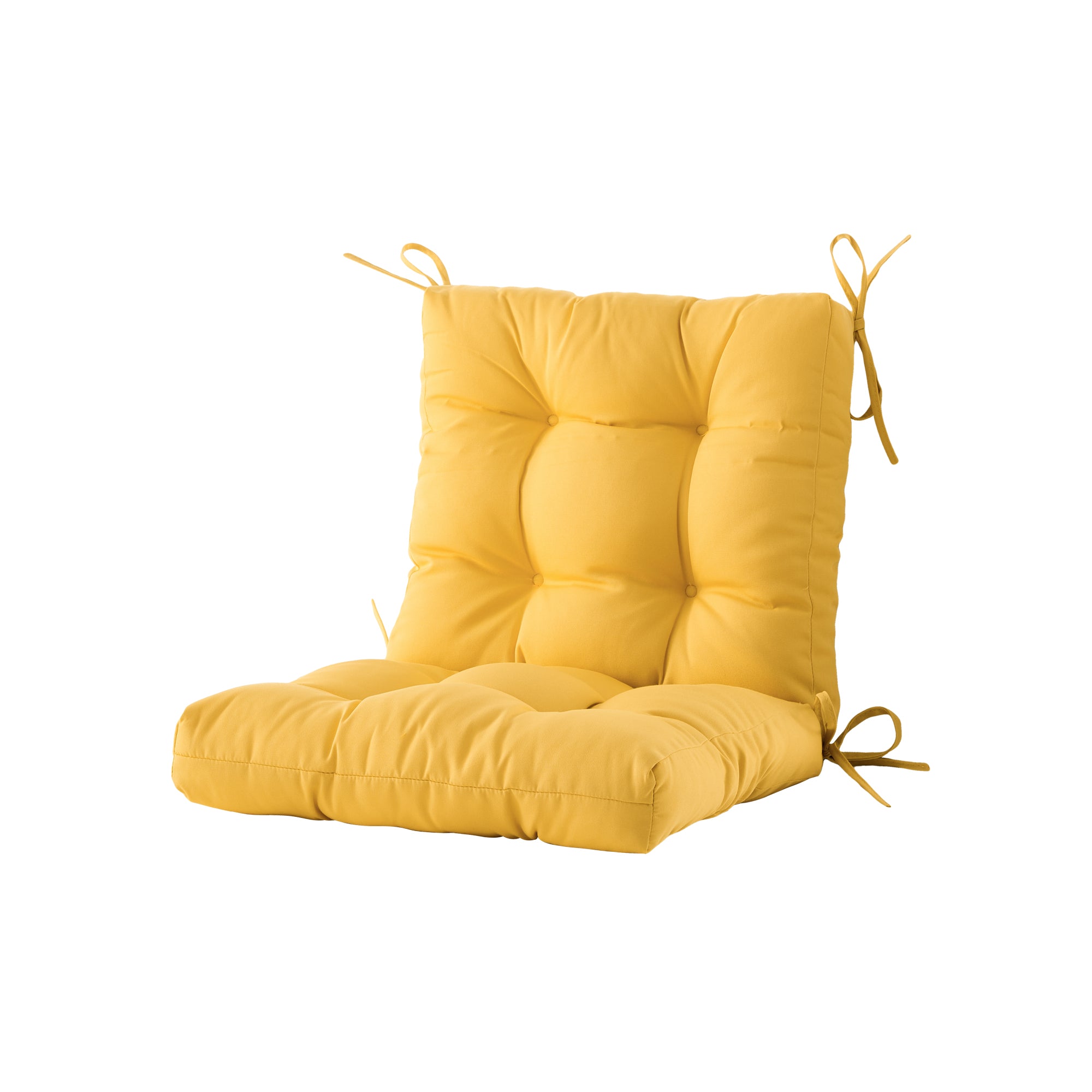 ARTPLAN Outdoor Chair Cushions,40"x20"x4",Low BackTufted Thick Outdoor Wicker Lawn Seat Cushion with Ties for Patio Furniture