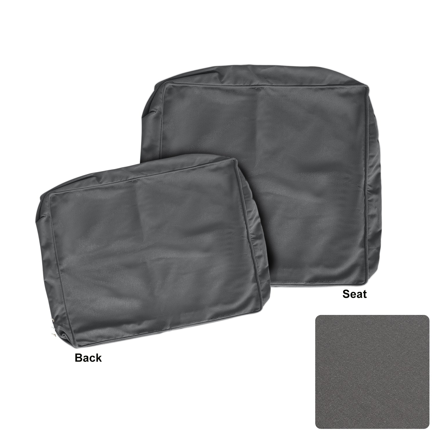 ARTPLAN Outdoor Deep Seat Slipcovers，Set of 2 24x24x6" 18x24 Olefin,Square Outdoor Cushion Cover, for Patio Funiture