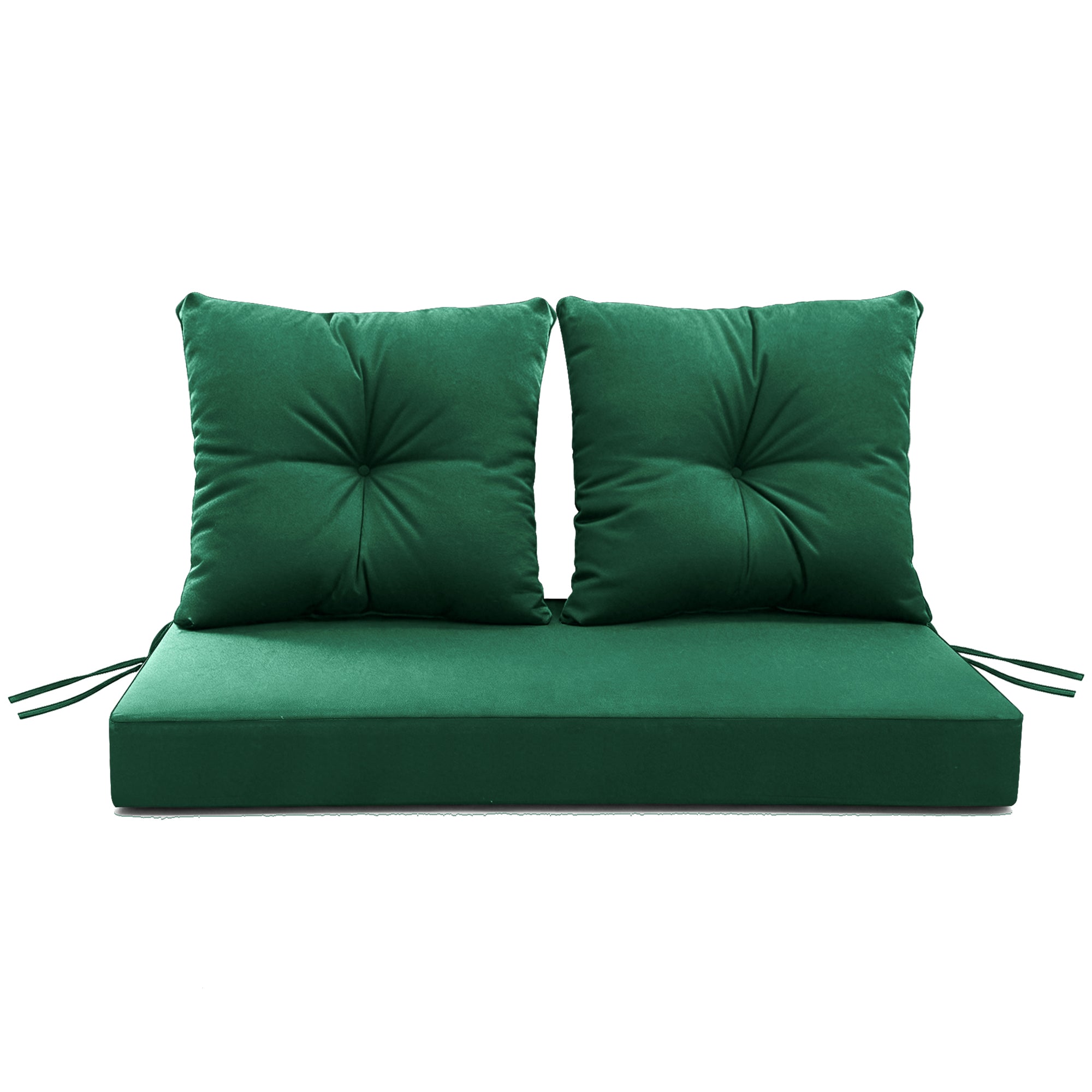 ARTPLAN Outdoor Loveseat Deep Seat Cushion Set, 46"x24"x4" Water Repellent Fade-Resistant Patio Cushions, Solution-Dyed Fabric with Removable Zipper Cover, High-Density Foam for Bench, Swing & Patio Furniture