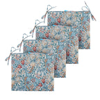 Outdoor Chair Cushions for Patio Furniture, Waterproof Outdoor Cushions, Round Corner Patio Chair Cushions Set of 4 with Ties,17"x16"x2"