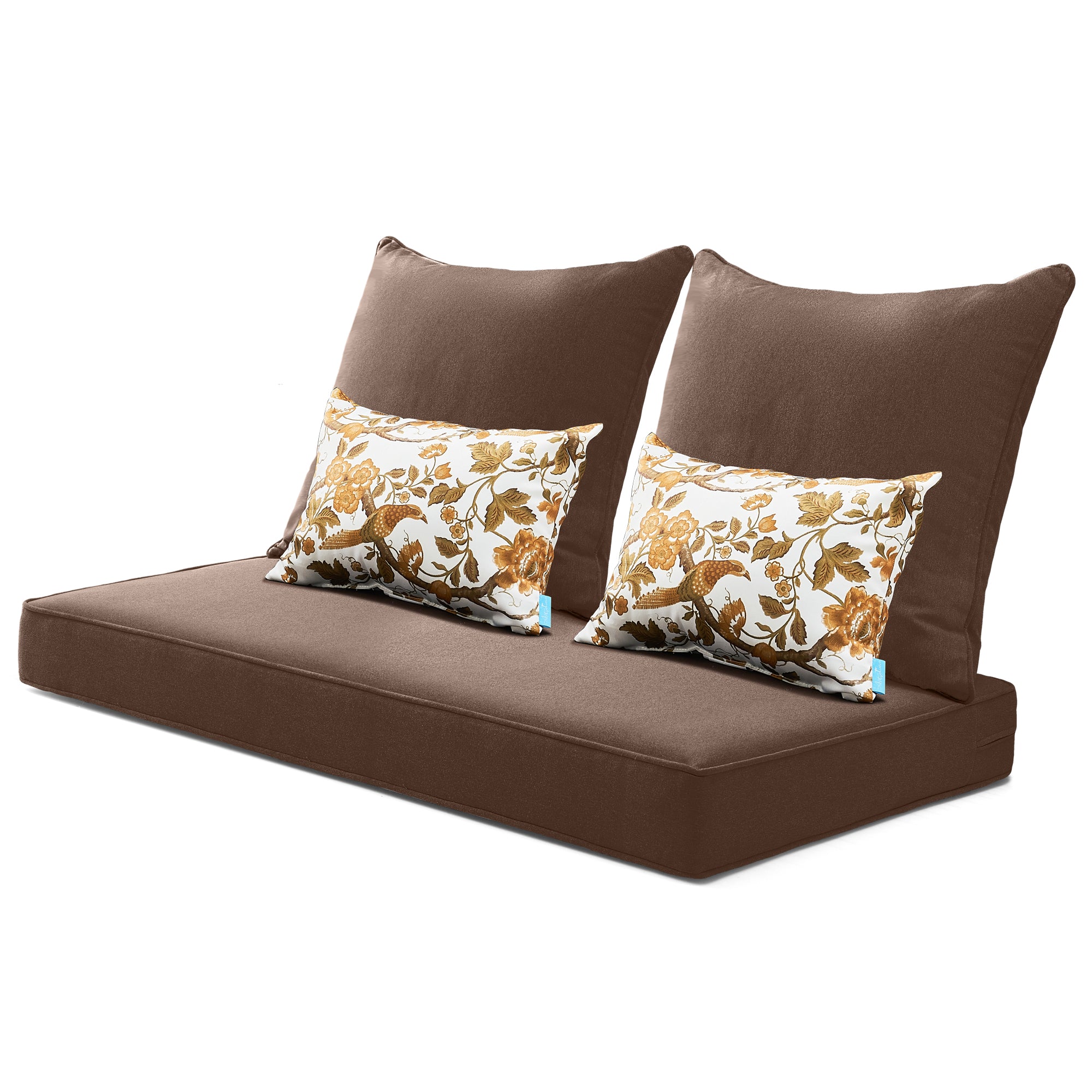 ARTPLAN Patio Bench Cushions Set of 5, Outdoor Sofa Cushions | All-Weather Fabric | Lumbar Support Pillows | Waterproof & Fade-Resistant for Sectionals