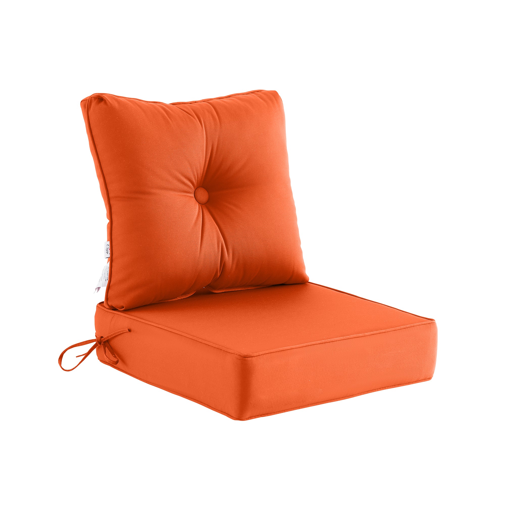 Deep Seat Pillow and High Back Chair Cushions Outdoor Water Repellent Replacement Patio Seating Cushions,Seat 24"x24"x6",Back 22"x24"x6"