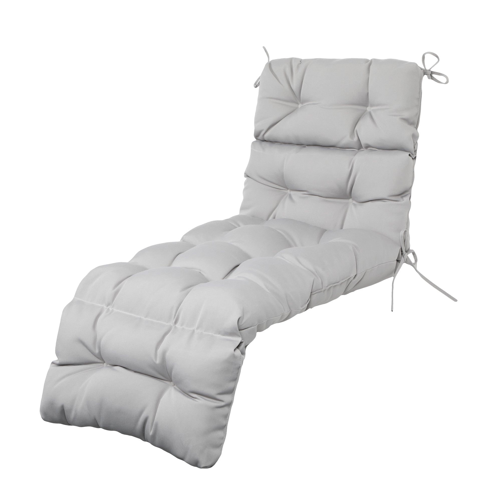 ARTPLAN Outdoor Chaise Lounge Cushion 72x22x4 inches, Floral Tufted Thick Replacement Cushion with Ties, All Weather Wicker Patio Furniture Cushion