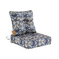 Deep Seat Pillow and High Back Chair Cushions Outdoor Water Repellent Replacement Patio Seating Cushions,Seat 24"x24"x6",Back 22"x24"x6"
