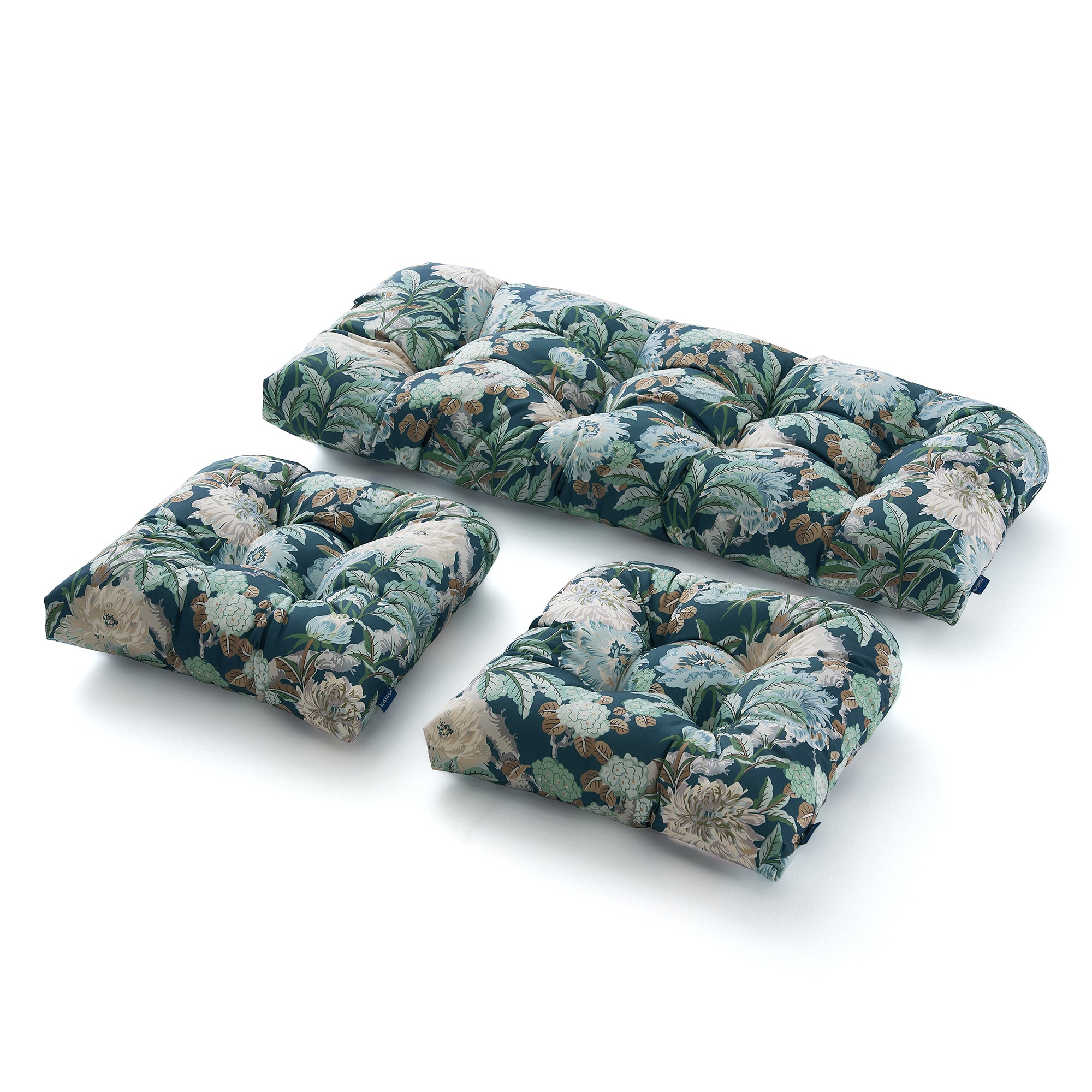 ARTPLAN Outdoor Chair Cushions,3 Piece Loveseat Outdoor Cushions Set,Tufted/Wicker Patio Cushion for Patio Furniture All Weather,44"x19"x5"