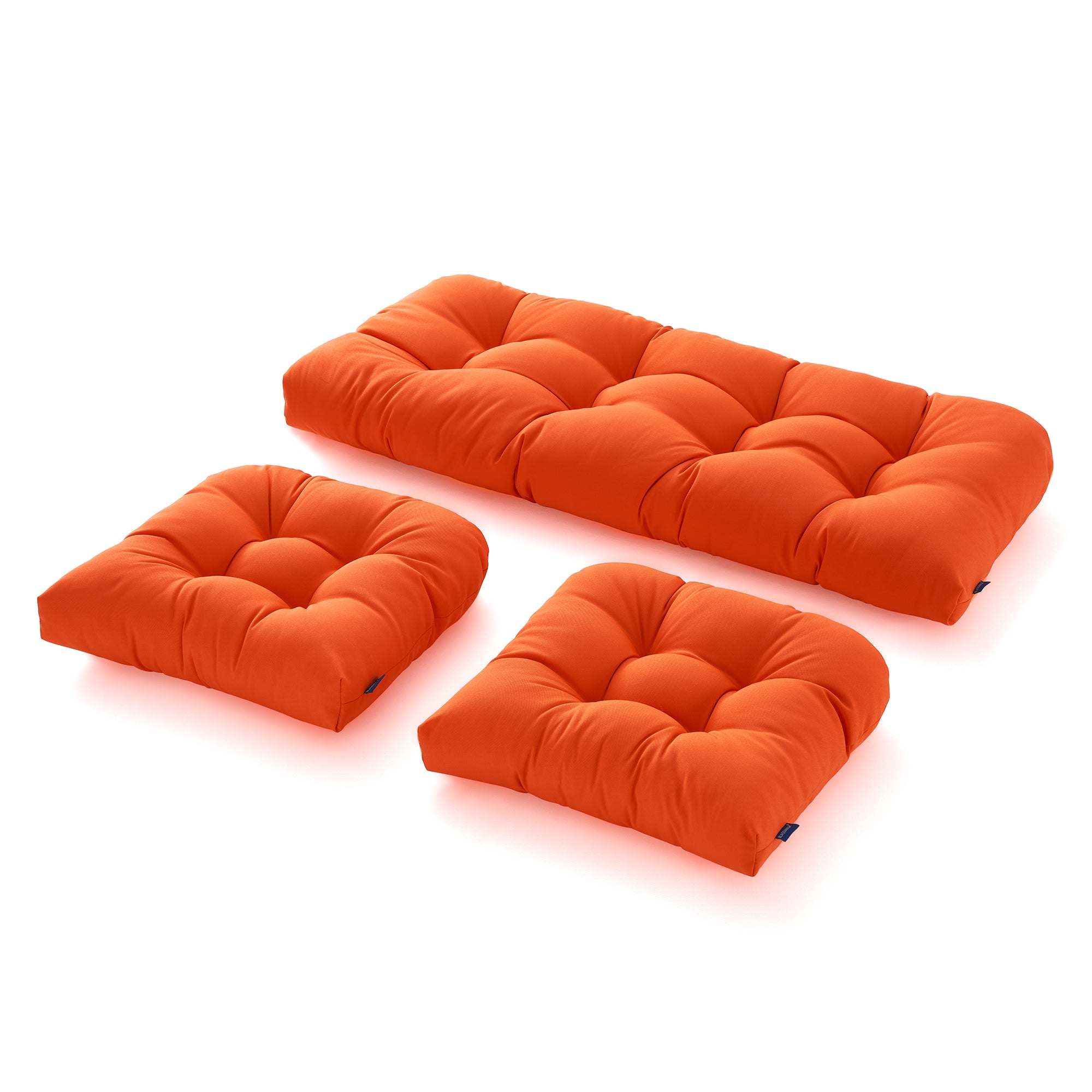 ARTPLAN Outdoor Chair Cushions,3 Piece Loveseat Outdoor Cushions Set,Tufted/Wicker Patio Cushion for Patio Furniture All Weather,44"x19"x5"