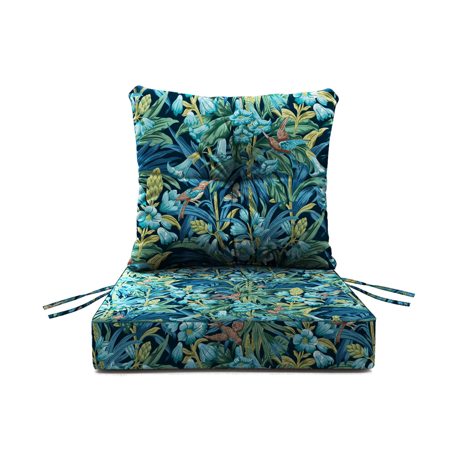 Outdoor Seat Cushion Set  24"W x 24"D x 4"T Waterproof & Fade Resistant Patio Furniture Cushions with Removable Zipper Cover, High-Resilience Foam for Chair Sofa Couch