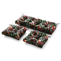3 Pieces Outdoor Chair Cushions Set–Waterproof Tufted Cushions with Ties for Patio coversation, Loveseat & Bench, 44"x19"x5" UV-Resistant & Fade-Proof with Premium Polyester Filled