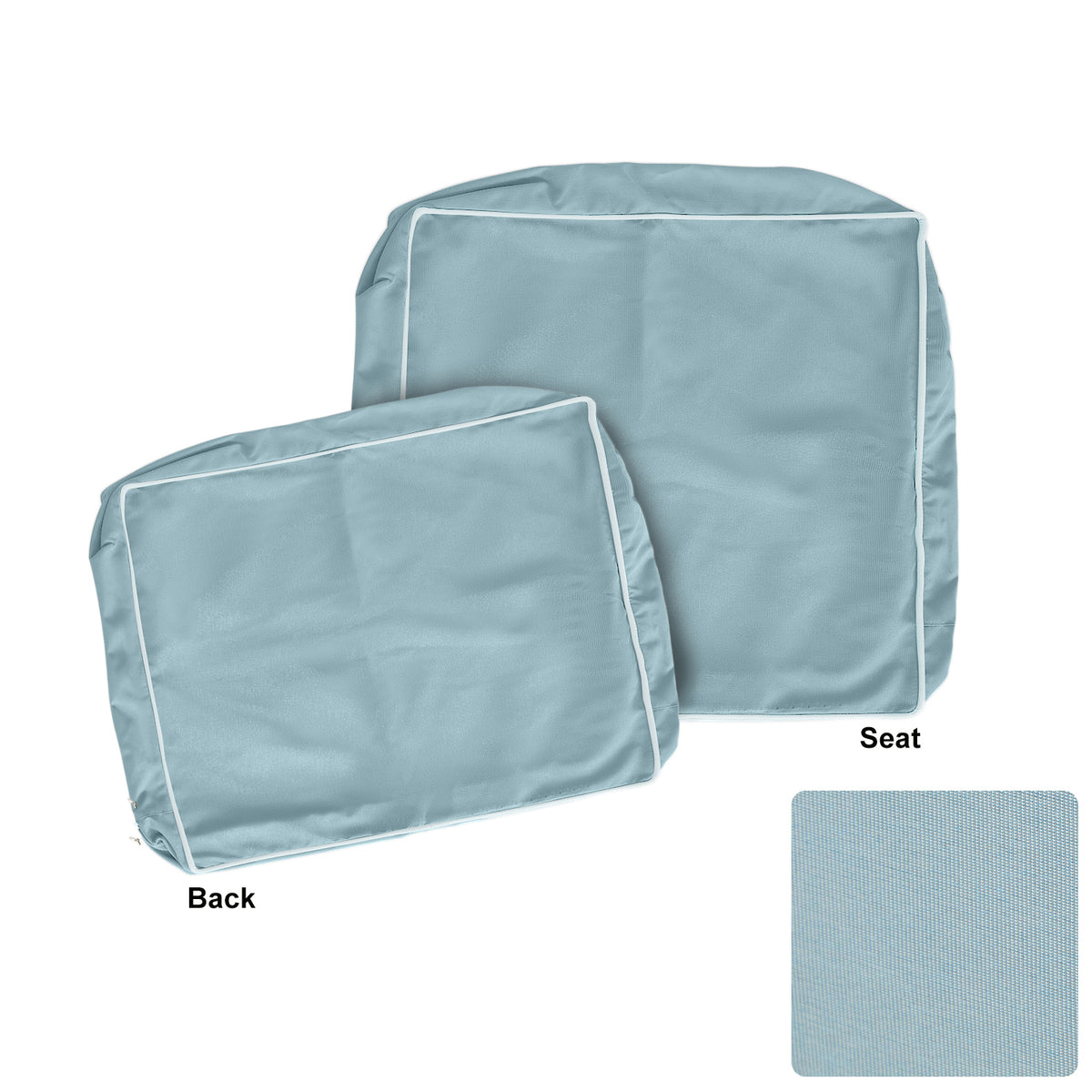 ARTPLAN Outdoor Deep Seat Slipcovers，Set of 2 24x24x6" 18x24 Olefin,Square Outdoor Cushion Cover, for Patio Funiture