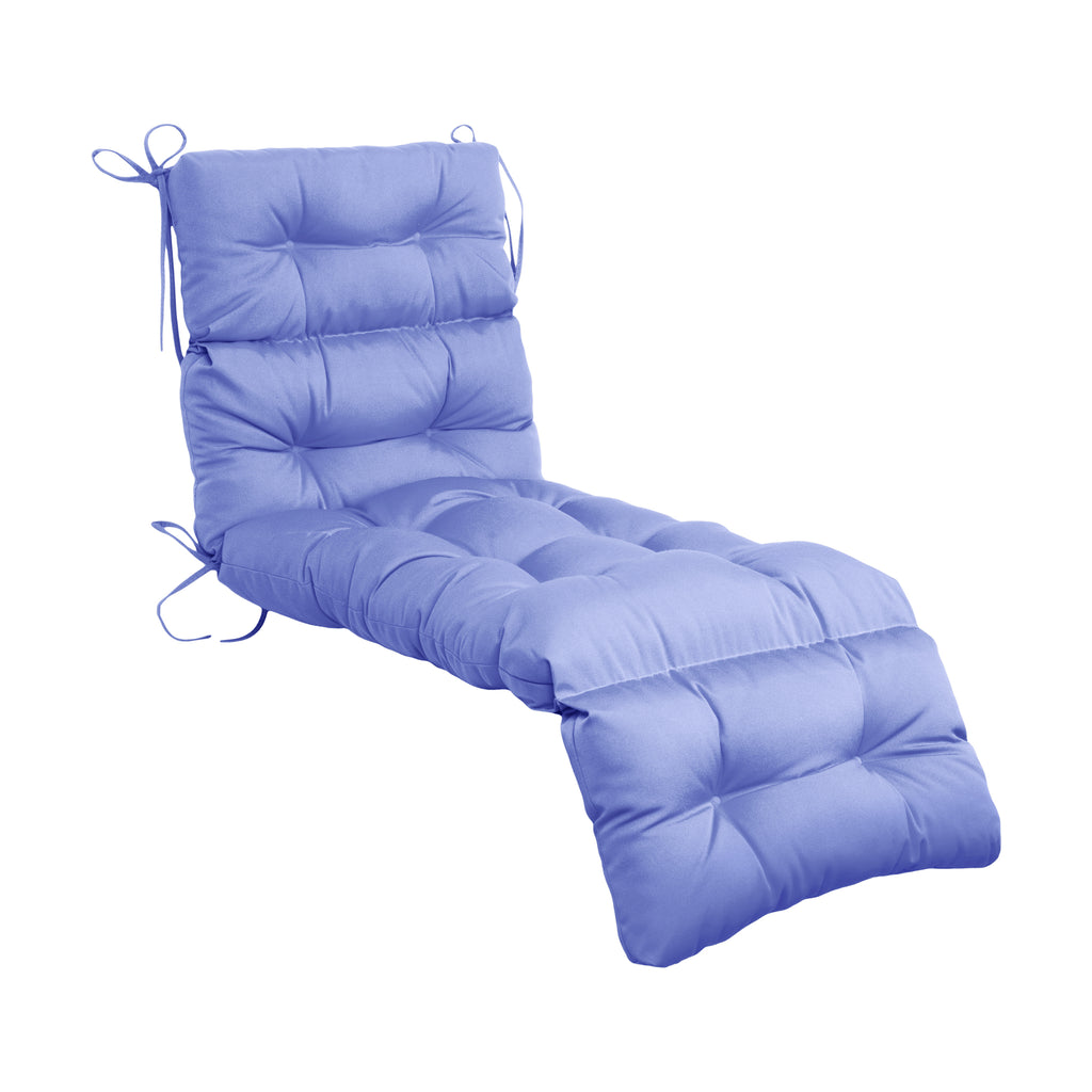 Outdoor Chaise Lounge Chair Cushion 72 x 22 x 4 Inches 100% Waterproof Polyester Patio Pool Lounge Chair Cushion for Outdoor Furniture with Ties