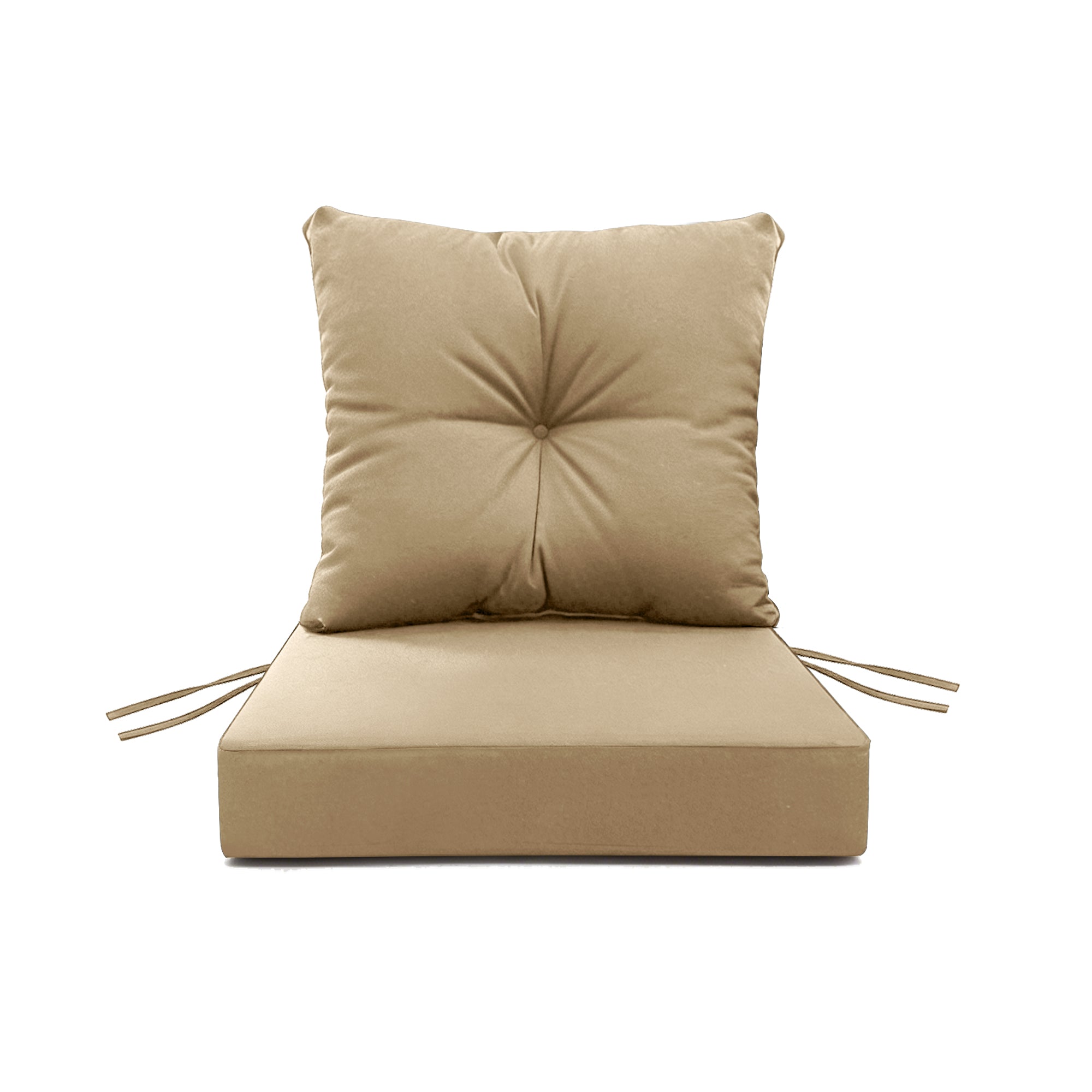 Outdoor Seat Cushion Set  24"W x 24"D x 4"T Waterproof & Fade Resistant Patio Furniture Cushions with Removable Zipper Cover, High-Resilience Foam for Chair Sofa Couch