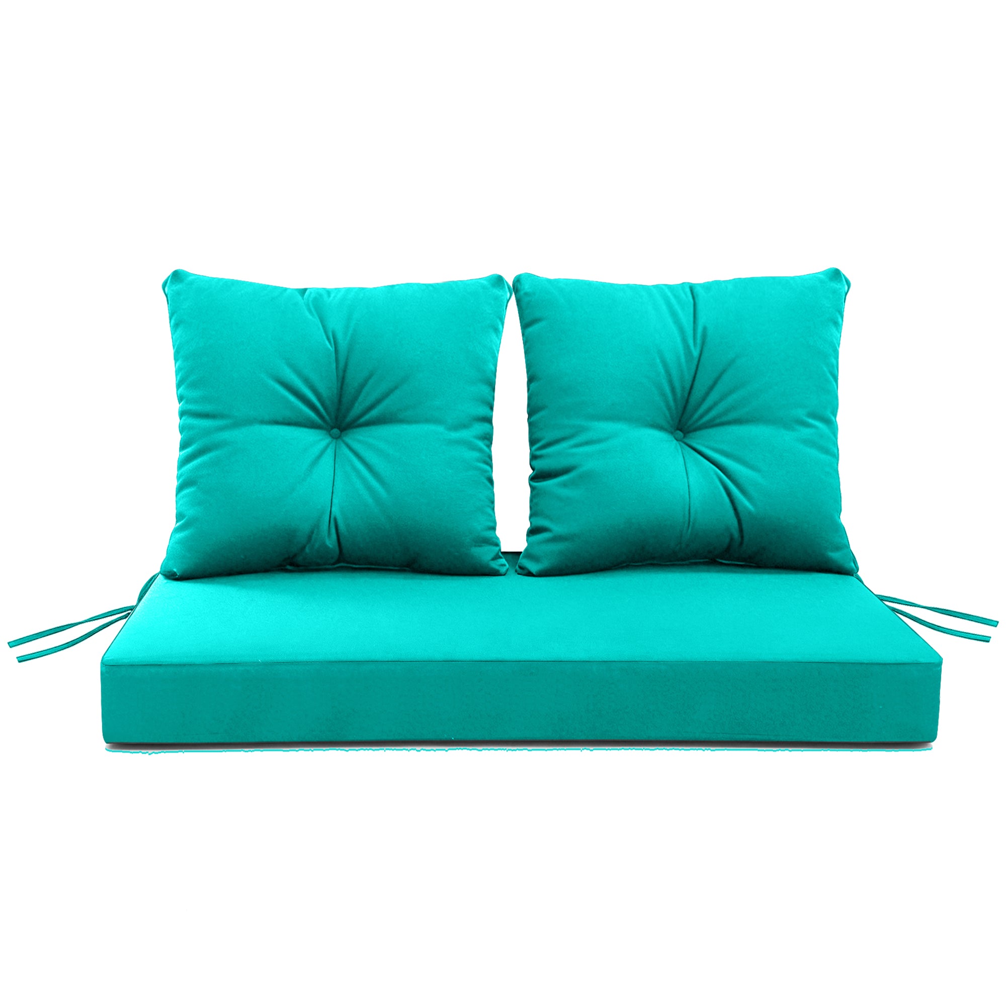 ARTPLAN Outdoor Loveseat Deep Seat Cushion Set, 46"x24"x4" Water Repellent Fade-Resistant Patio Cushions, Solution-Dyed Fabric with Removable Zipper Cover, High-Density Foam for Bench, Swing & Patio Furniture