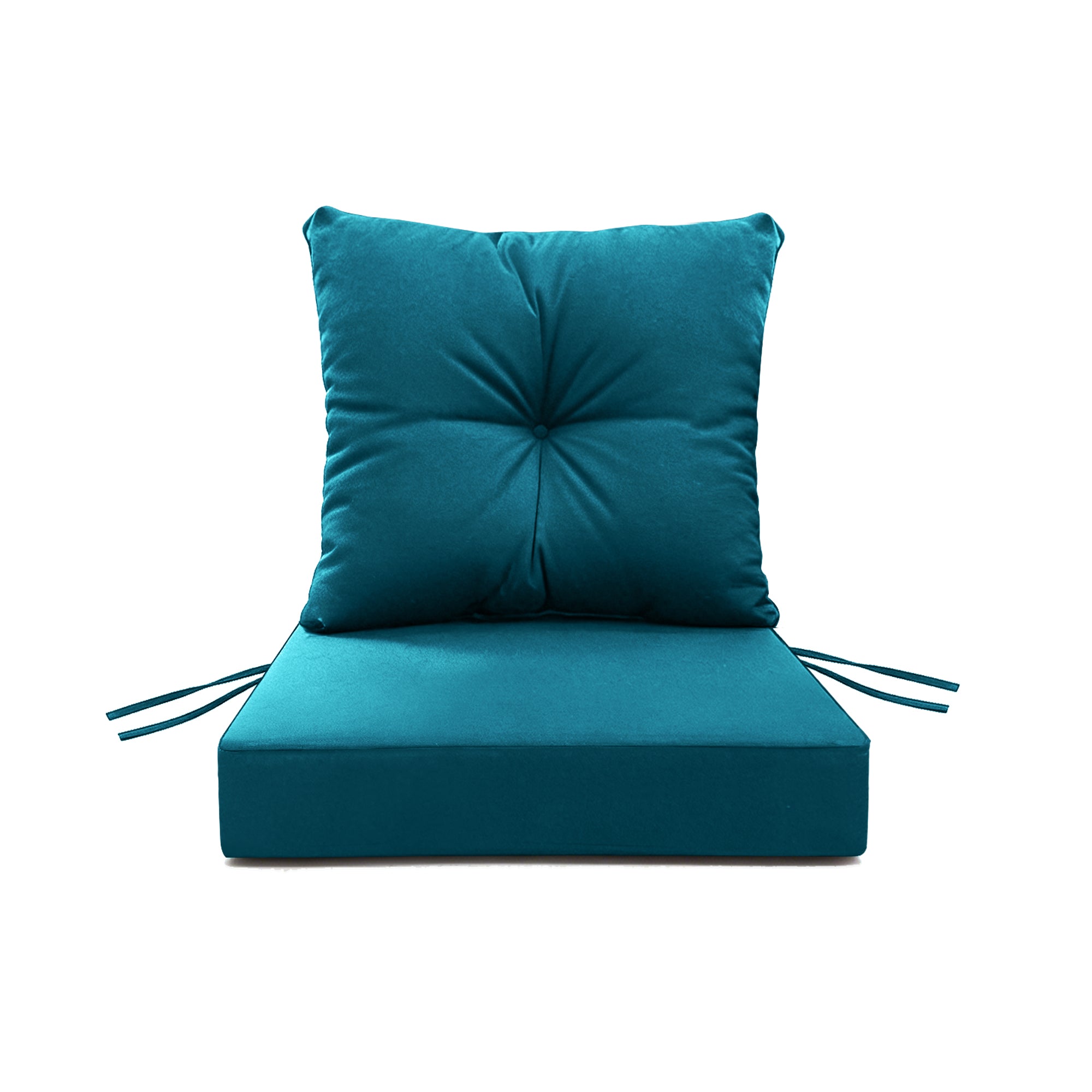 Outdoor Seat Cushion Set  24"W x 24"D x 4"T Waterproof & Fade Resistant Patio Furniture Cushions with Removable Zipper Cover, High-Resilience Foam for Chair Sofa Couch