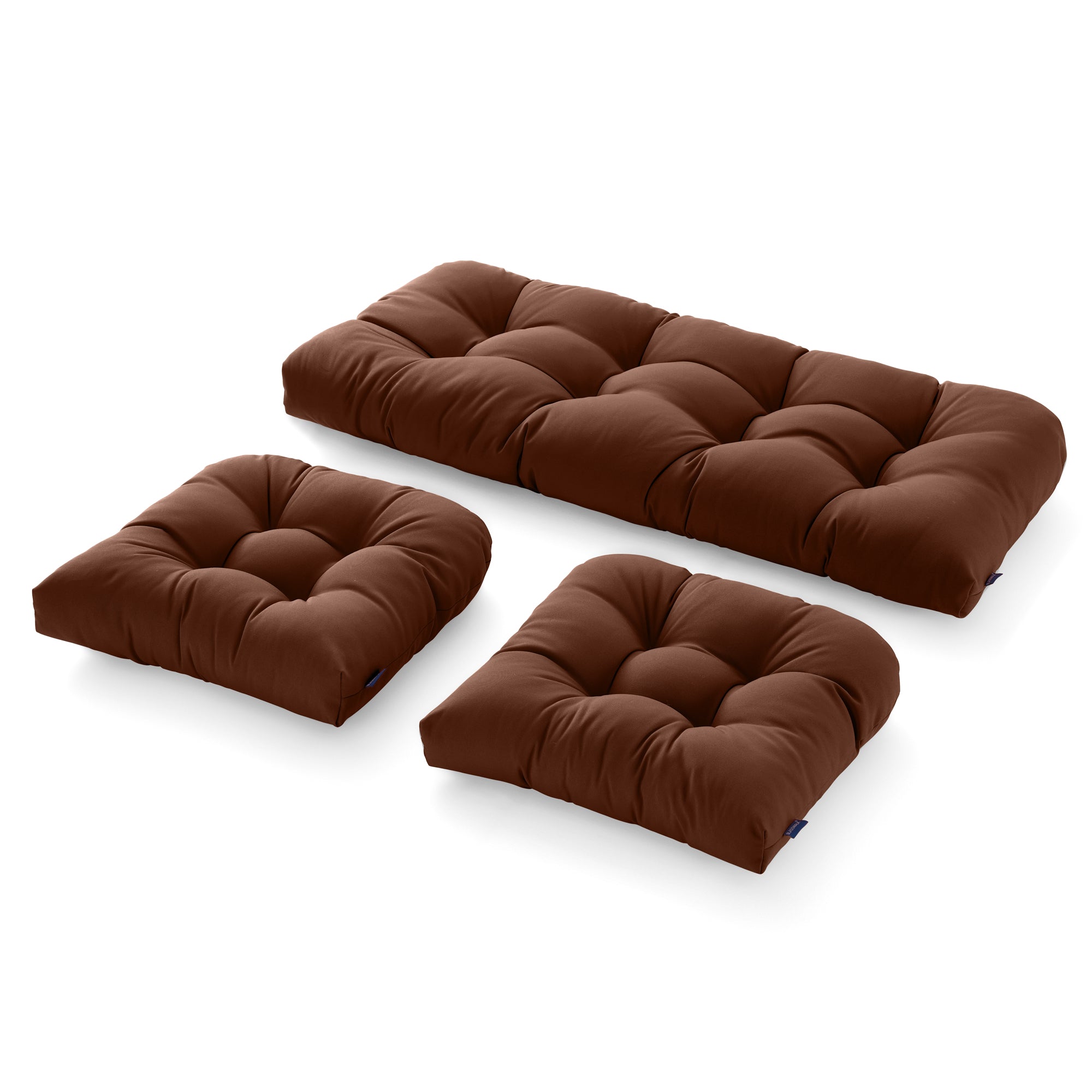 ARTPLAN Outdoor Chair Cushions,3 Piece Loveseat Outdoor Cushions Set,Tufted/Wicker Patio Cushion for Patio Furniture All Weather,44"x19"x5"