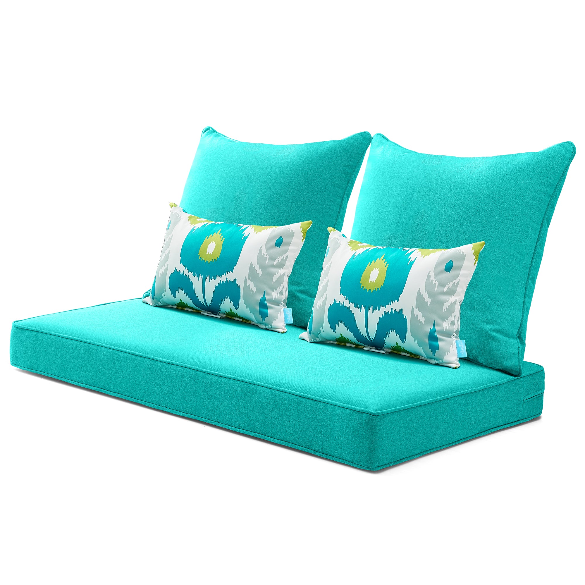 ARTPLAN Patio Bench Cushions Set of 5, Outdoor Sofa Cushions | All-Weather Fabric | Lumbar Support Pillows | Waterproof & Fade-Resistant for Sectionals