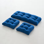 ARTPLAN Outdoor Chair Cushions,3 Piece Loveseat Outdoor Cushions Set,Tufted/Wicker Patio Cushion for Patio Furniture All Weather,44"x19"x5"