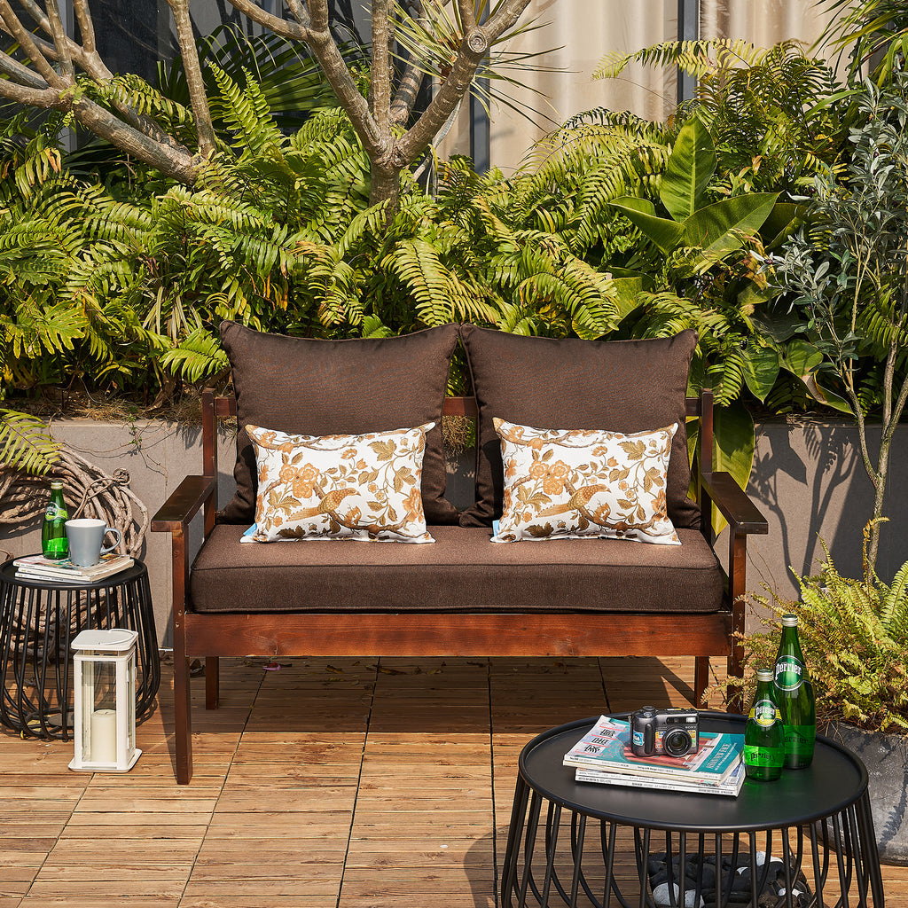 ARTPLAN Patio Bench Cushions Set of 5, Outdoor Sofa Cushions | All-Weather Fabric | Lumbar Support Pillows | Waterproof & Fade-Resistant for Sectionals