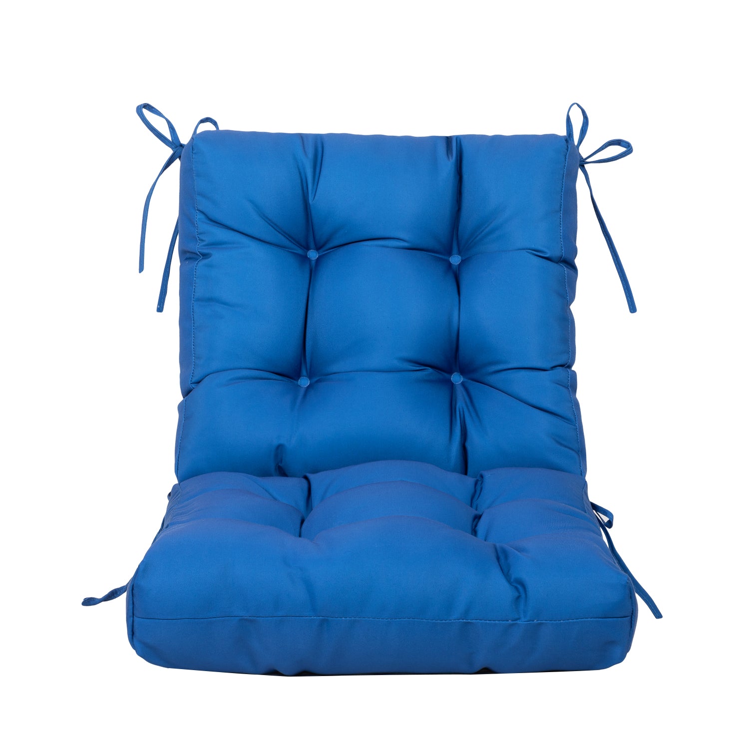 Artplan Outdoor Cushions Wicker Tufted Pillow with Back for Outdoor Furniture, Rocking Chair Cushion Premium Tufted Pads Set of Upper and Lower with Ties