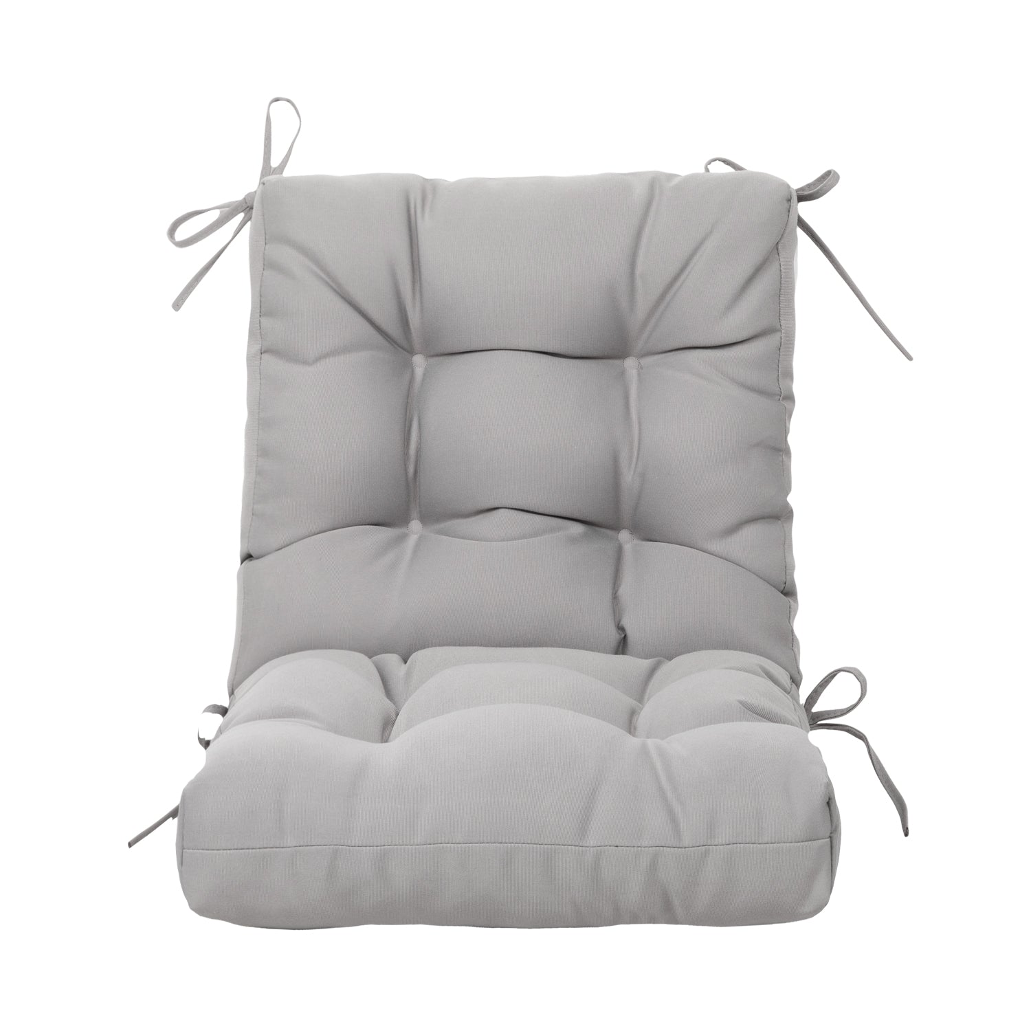 Artplan Outdoor Cushions Wicker Tufted Pillow with Back for Outdoor Furniture, Rocking Chair Cushion Premium Tufted Pads Set of Upper and Lower with Ties