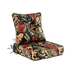 Deep Seat Pillow and High Back Chair Cushions Outdoor Water Repellent Replacement Patio Seating Cushions,Seat 24"x24"x6",Back 22"x24"x6"