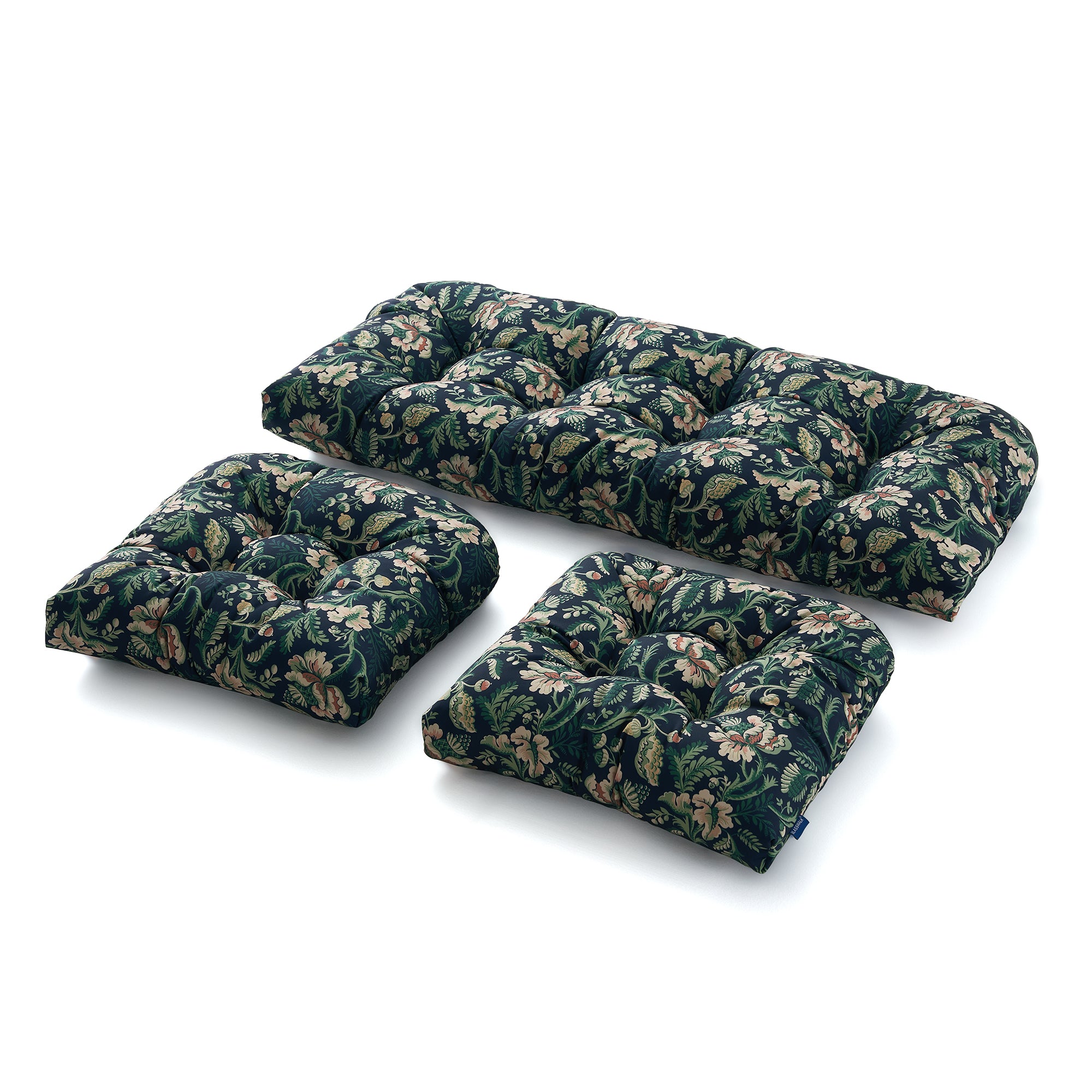 ARTPLAN Outdoor Chair Cushions,3 Piece Loveseat Outdoor Cushions Set,Tufted/Wicker Patio Cushion for Patio Furniture All Weather,44"x19"x5"
