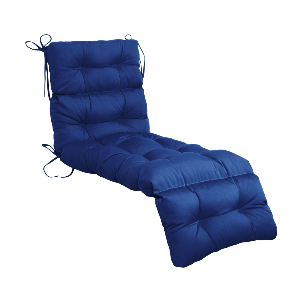 Outdoor Chaise Lounge Chair Cushion 72 x 22 x 4 Inches 100% Waterproof Polyester Patio Pool Lounge Chair Cushion for Outdoor Furniture with Ties