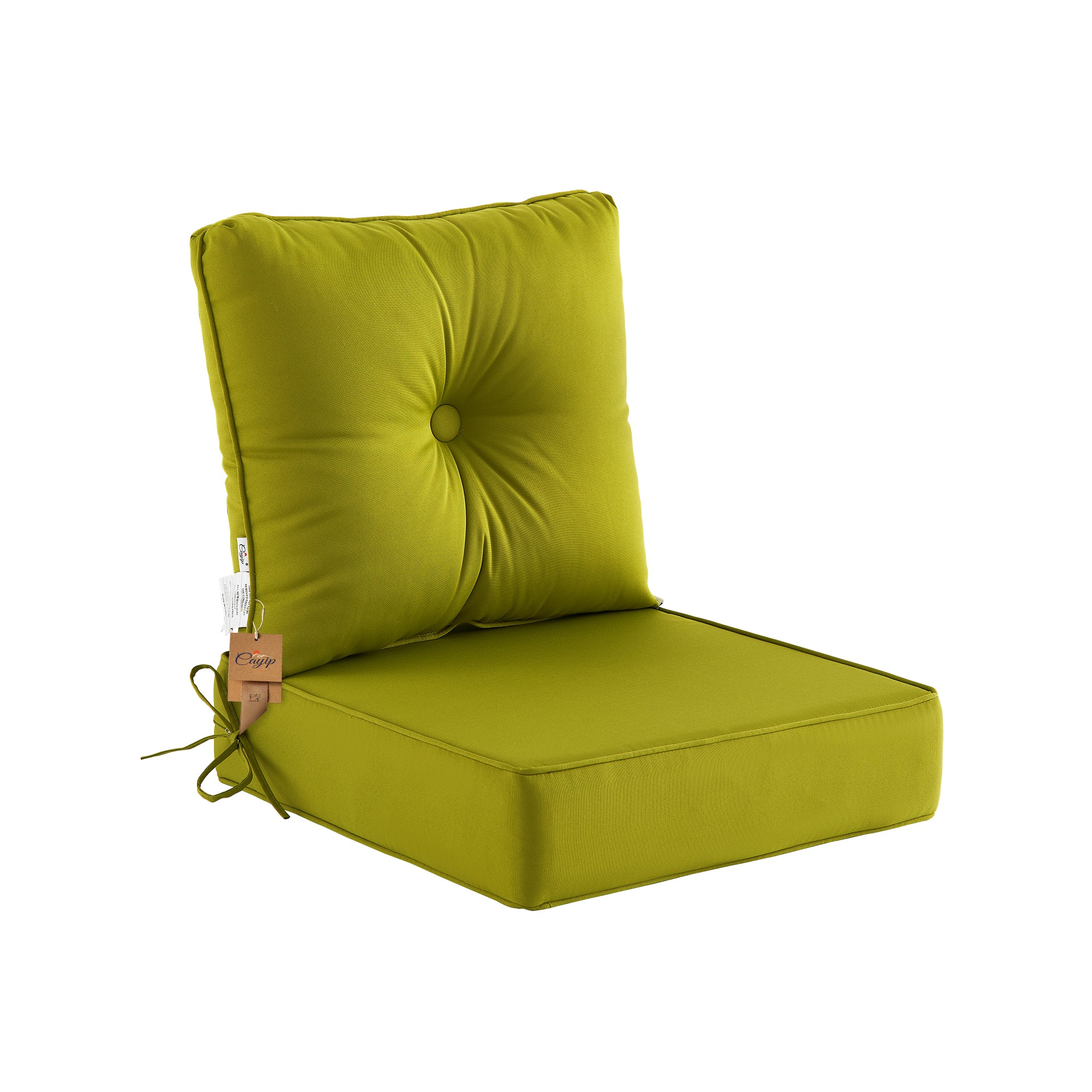 Deep Seat Pillow and High Back Chair Cushions Outdoor Water Repellent Replacement Patio Seating Cushions,Seat 24"x24"x6",Back 22"x24"x6"