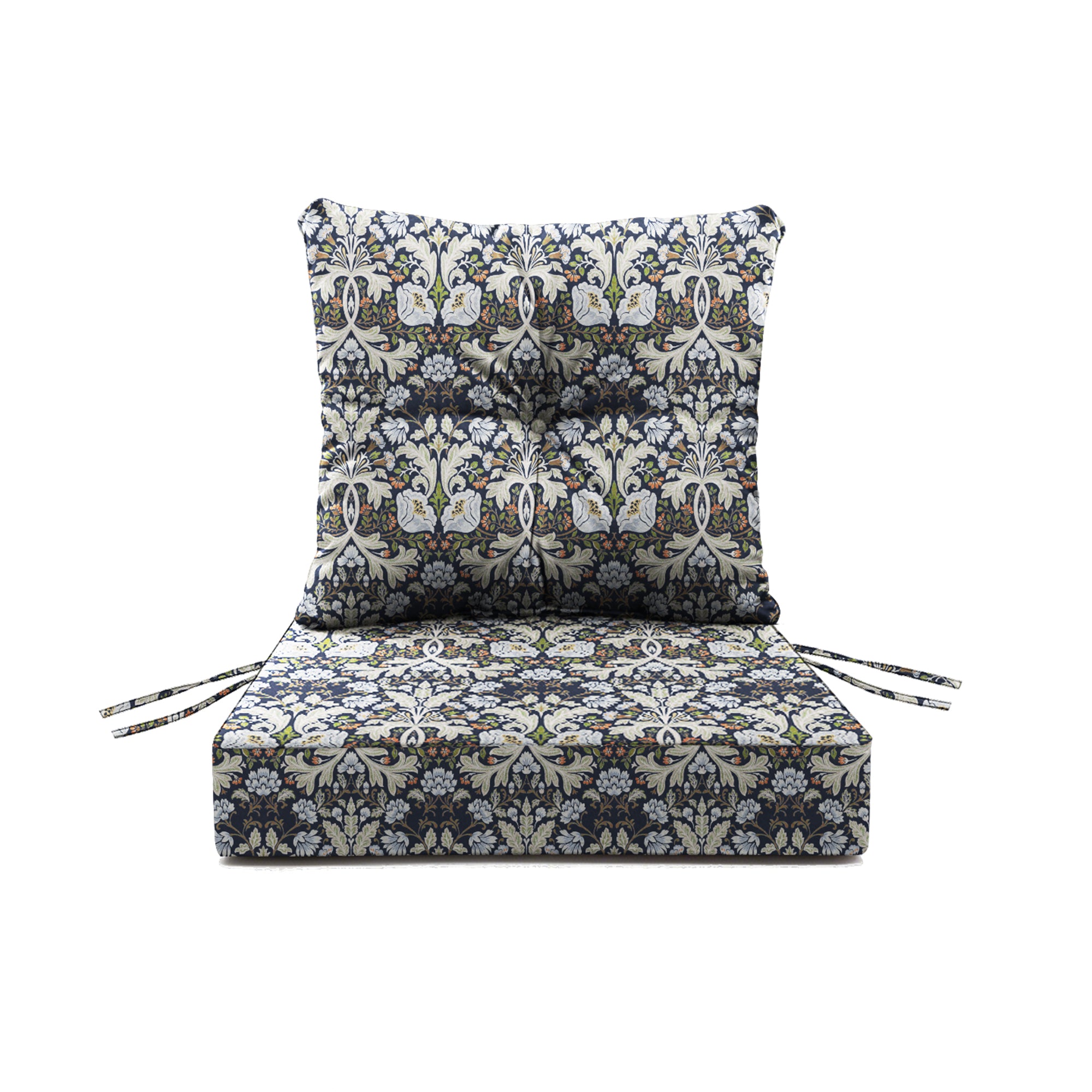 Outdoor Seat Cushion Set  24"W x 24"D x 4"T Waterproof & Fade Resistant Patio Furniture Cushions with Removable Zipper Cover, High-Resilience Foam for Chair Sofa Couch