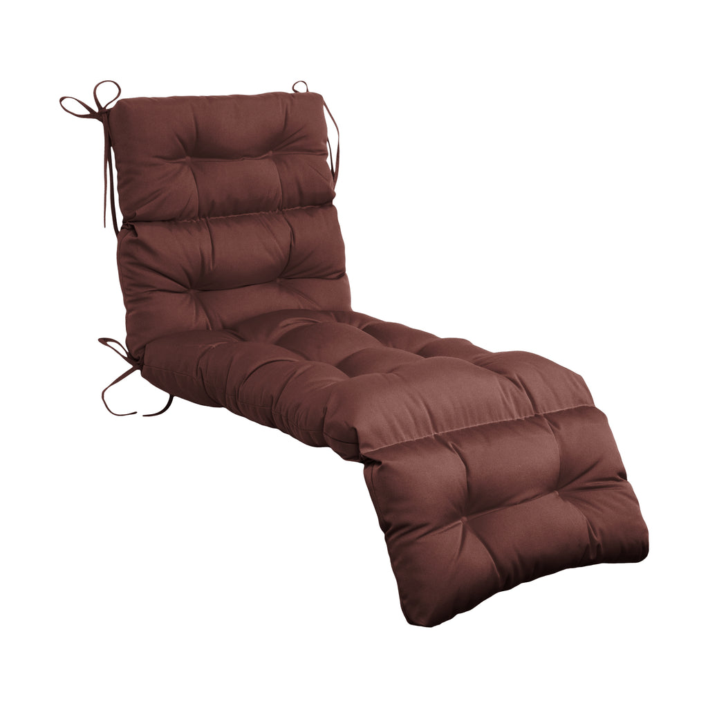Outdoor Chaise Lounge Chair Cushion 72 x 22 x 4 Inches 100% Waterproof Polyester Patio Pool Lounge Chair Cushion for Outdoor Furniture with Ties